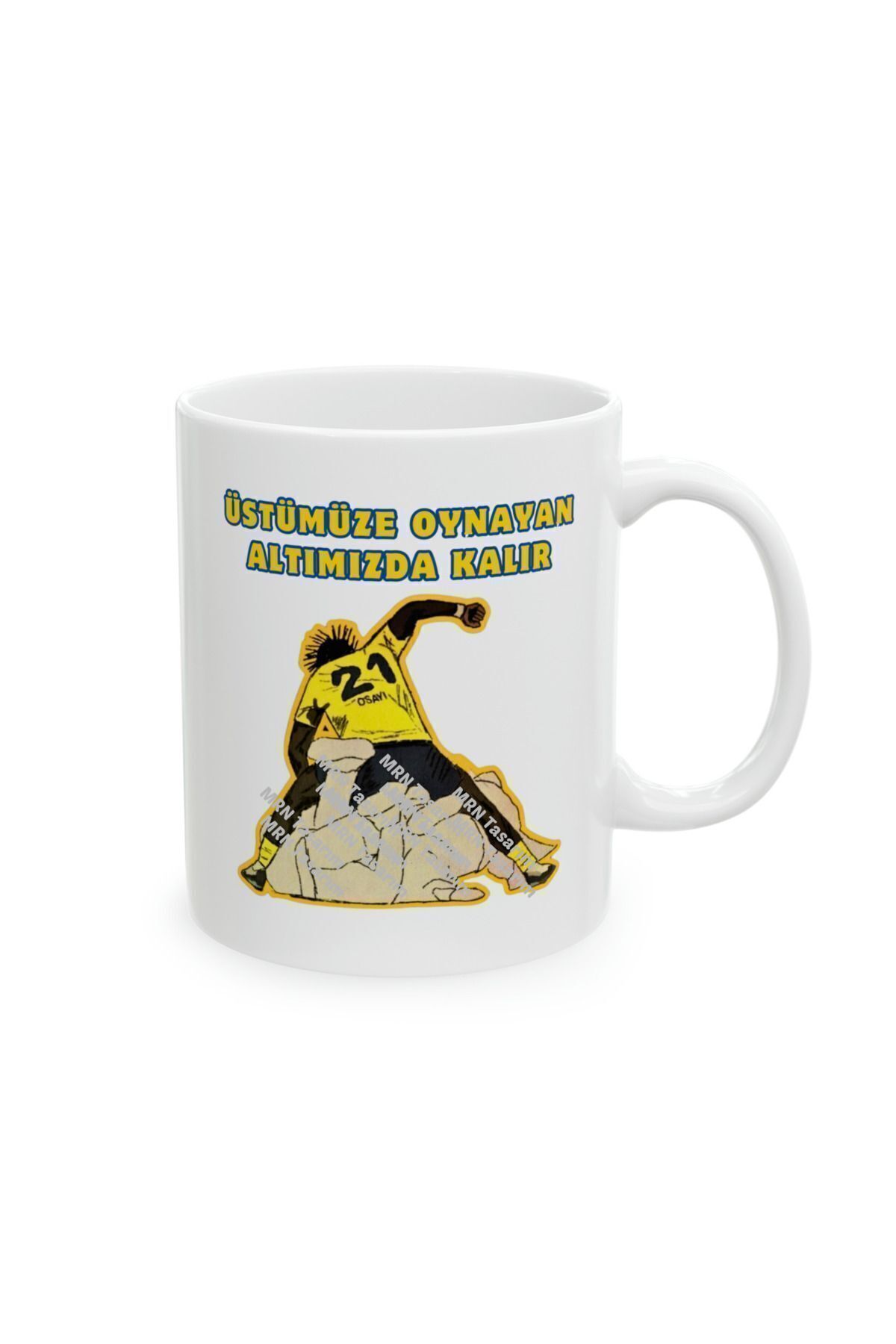 Yellow Navy Blue Custom Design Mug Fan Mug Yellow Navy Blue Mug