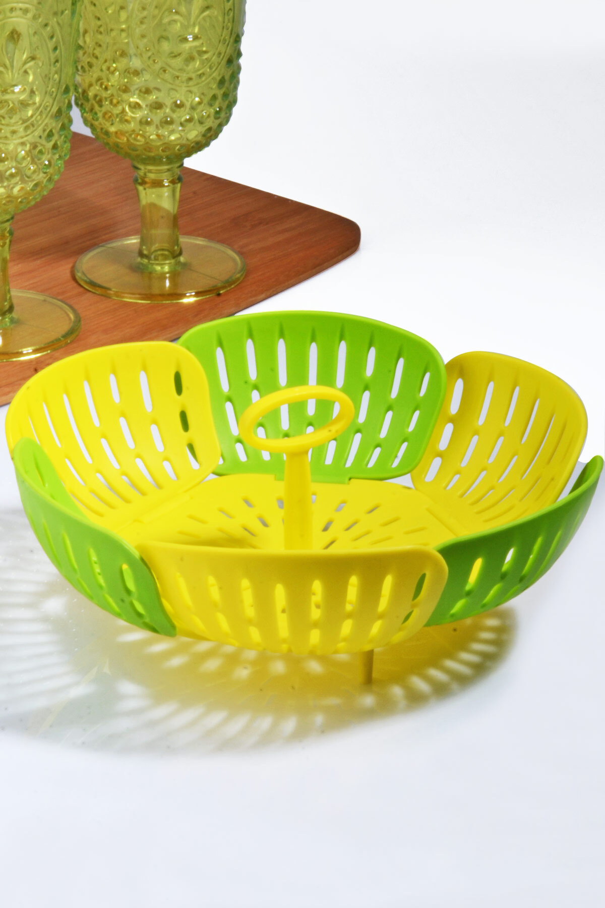 Bev Kitchen Pratik Buharda Lezzetli Sebze Meyve Haşlama Pişirme Sepeti Katlanabilir Haşlayıcı Aparat