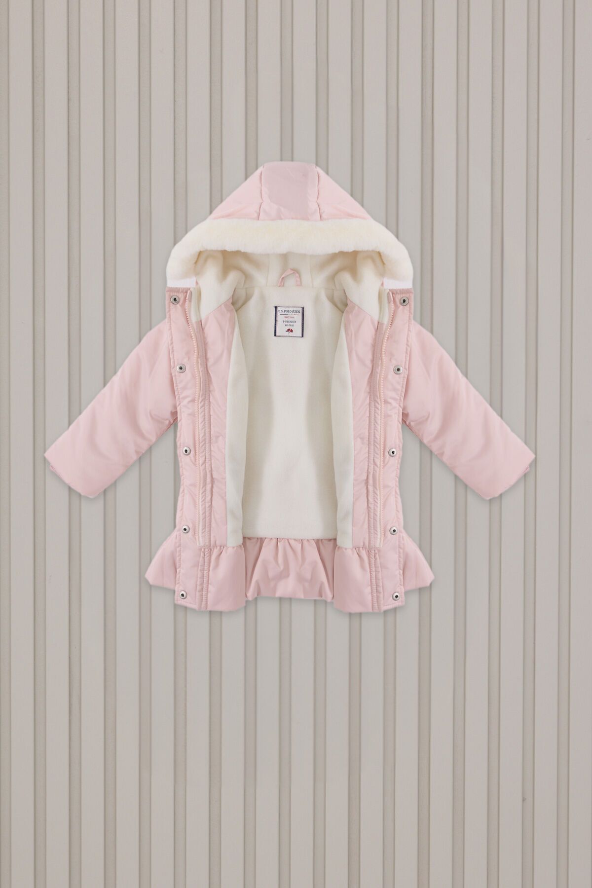 U.S. Polo Assn.-Baby Girl Pink Baby Coat 2