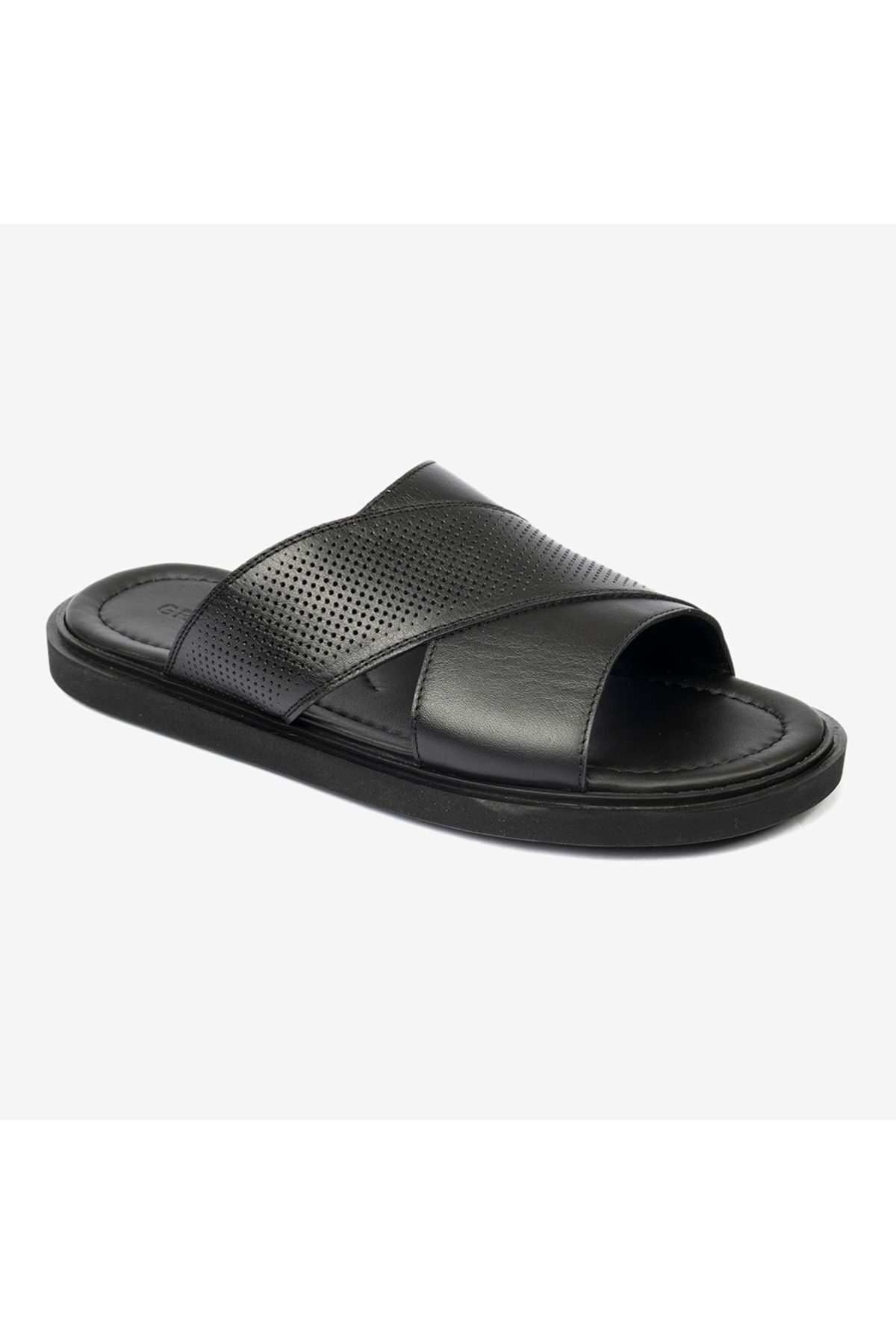 دمپایی چرم اصل مشکی مردانه 4y1ft64517 Greyder