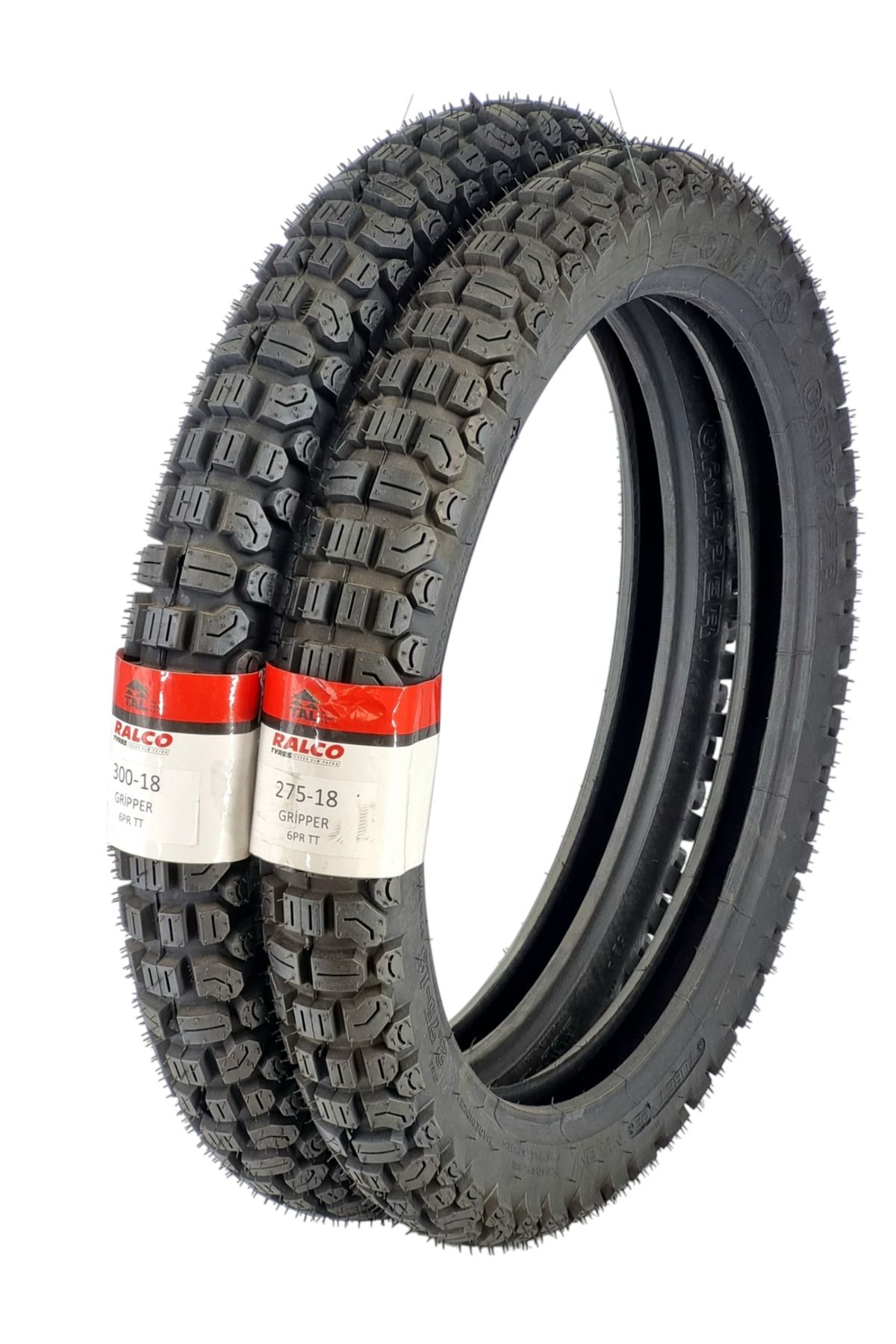 RALCO TYRES CG Dişli Lastik Seti 300-18 ve 275-18 (TT-İç lastikli Tip) GripperCG
