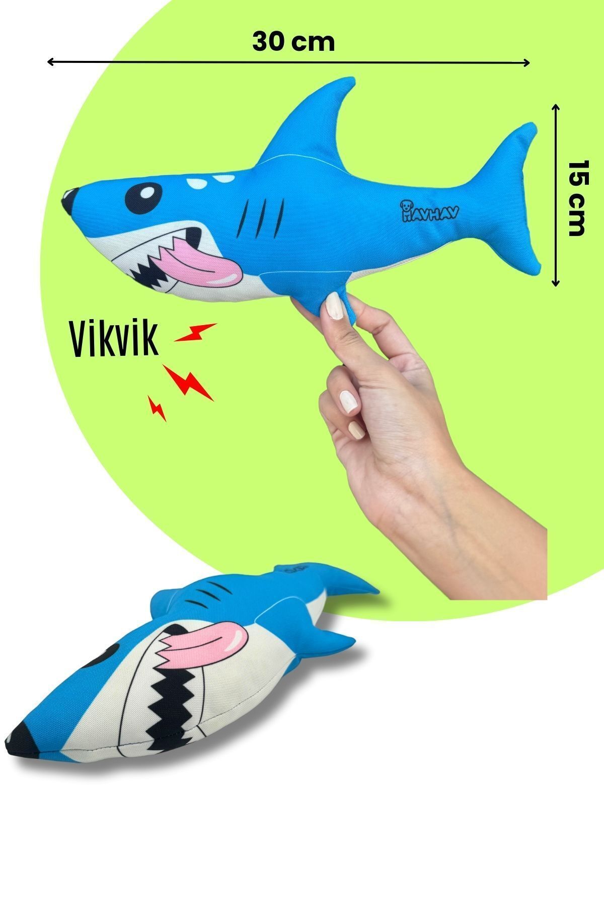 Havhav-Plush SharK - Seaside Pawn Themed, Vikvik Sound MaKing, Dog Sleeping Companion 5
