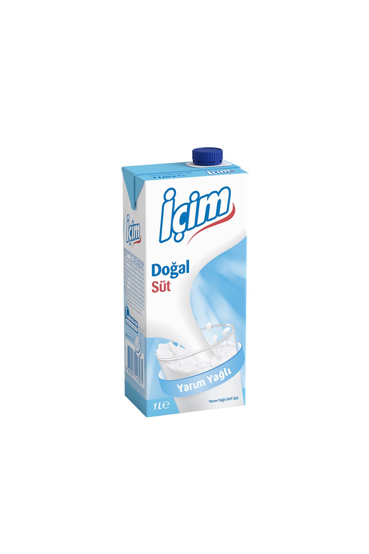 İçim İçim Yarım Yağlı Süt 1 Lt x 12 Adet