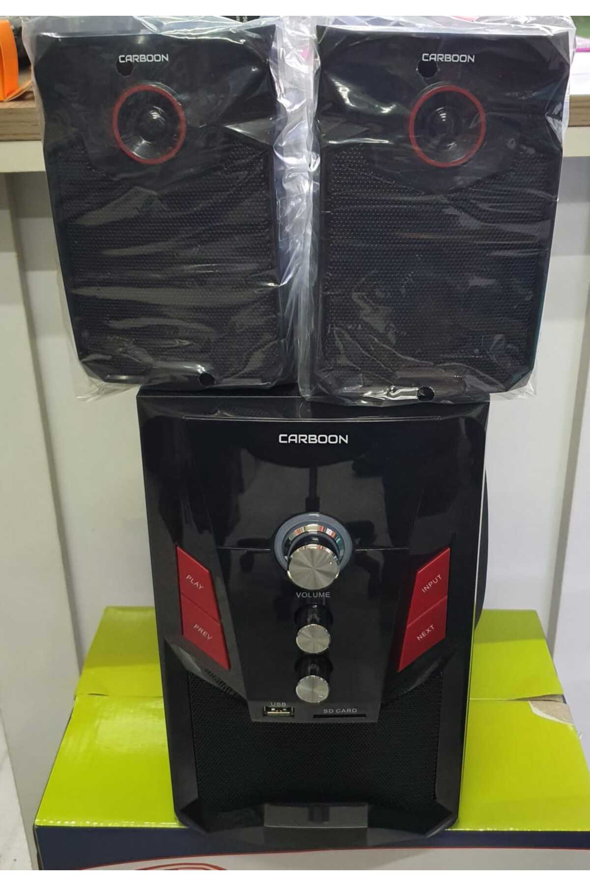 2+1 Ses Sistemi Fm Radyo Sd Kart Usb Bluetooth Uzaktan Kumandalı Subwoofer Hoparlör 2
