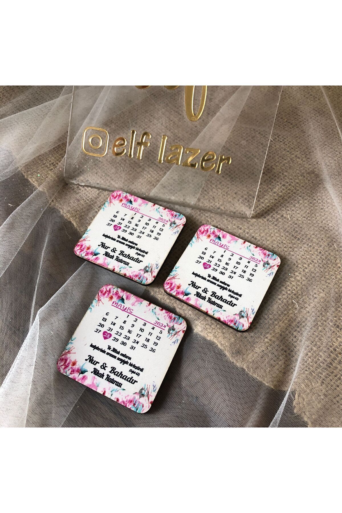 50 Adet Magnet Hediyelik Düğün Nişan Söz Kına