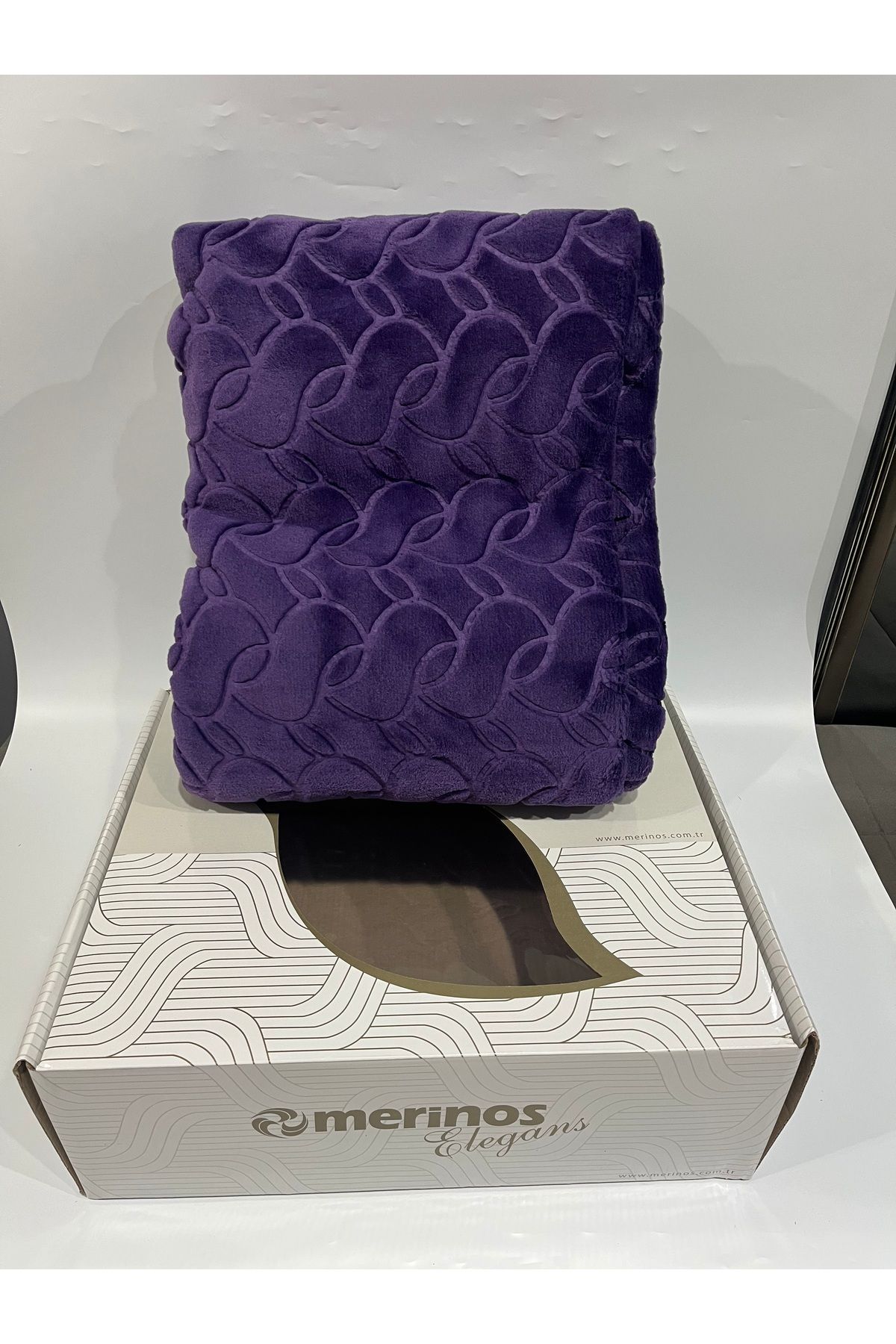 پتوی یک نفره بنفش یتو پتو تک رنگ Elegance  Merinos