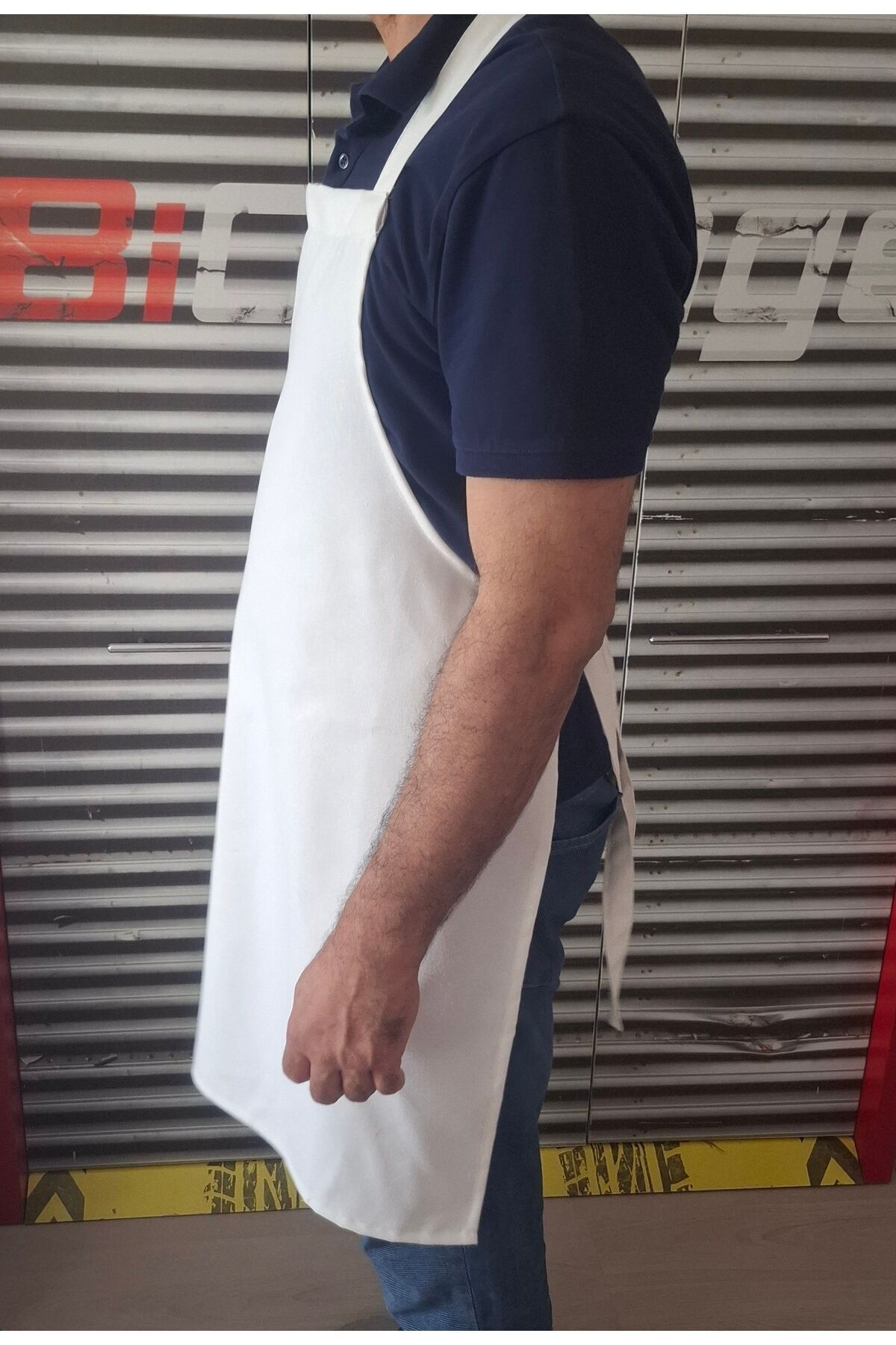 Derycollection-Off-White Chef Apron - Liquid Pusher with Adjustable Strap and Non-Retention 5