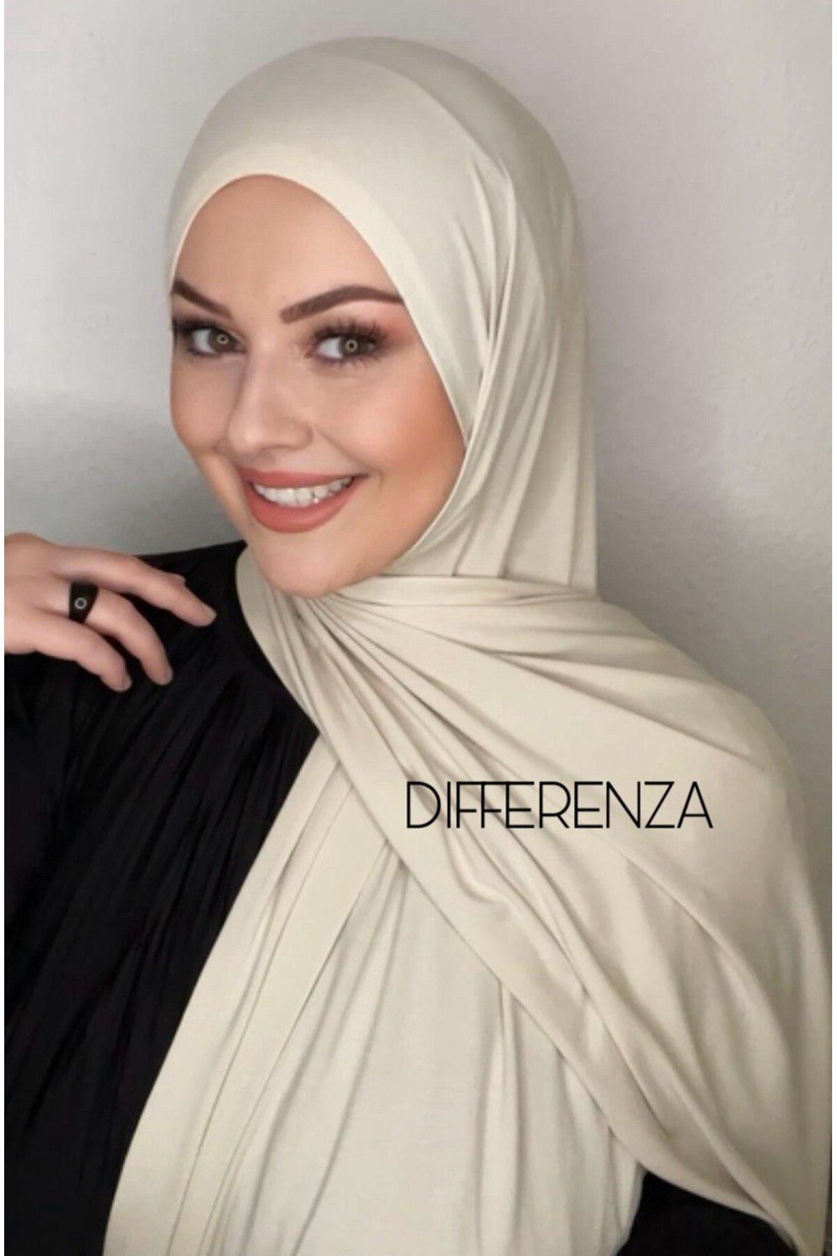 Differenza-Stone Colored Combed Cotton Shawl 2