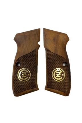 bahadırsilahcılık Cz 75 Ahşap Metal Logolu balık sırtı Kabze