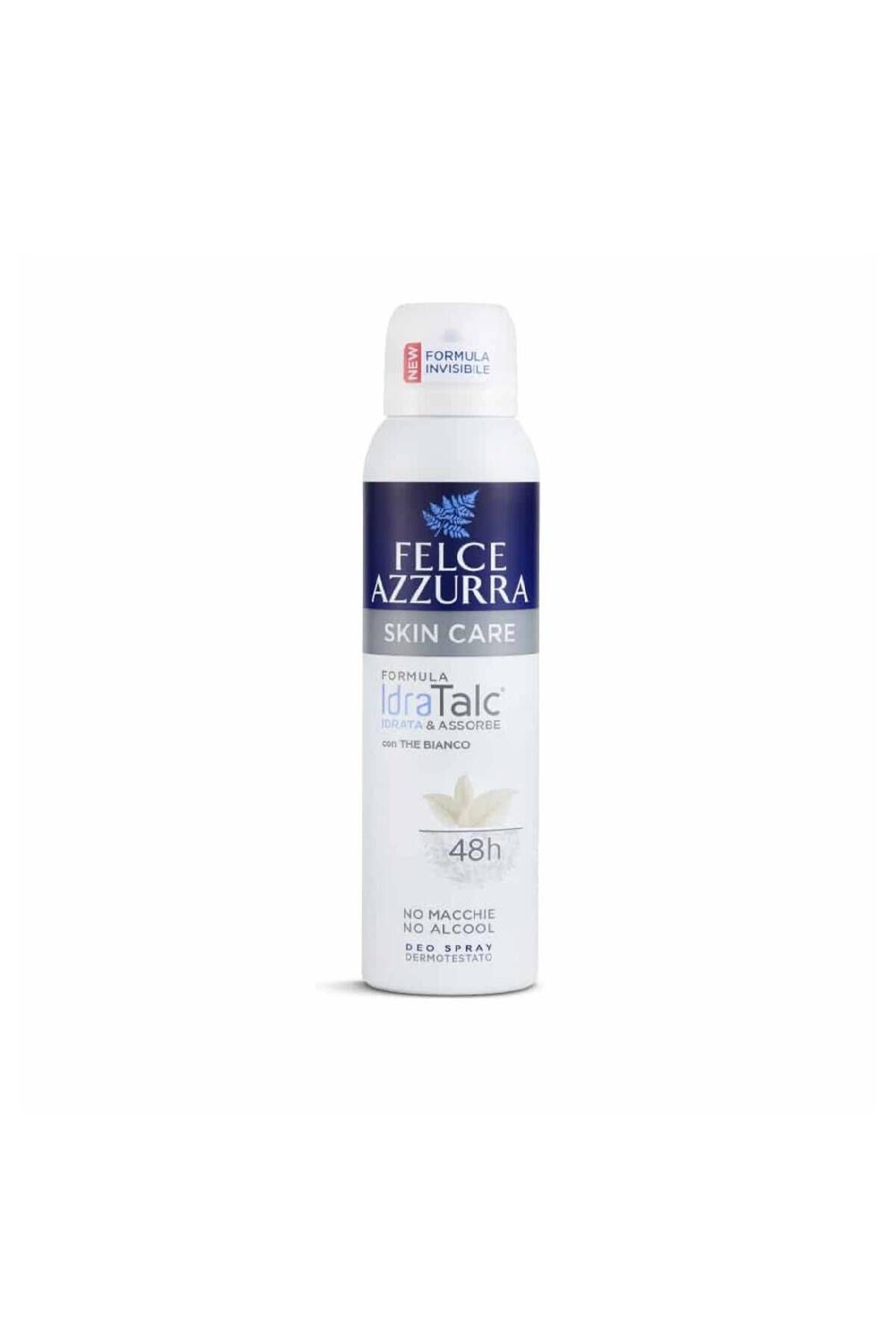 مراقبت از پوست Idra Talc - اسپری دئو ایتالیایی بدون الکل حساس با چای سفید 150 میلی لیتر Felce Azzura