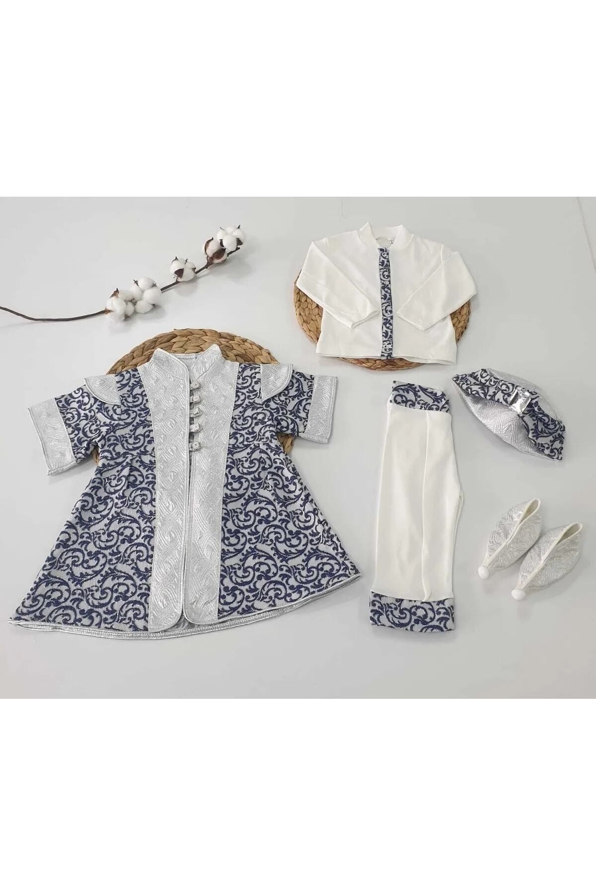 Cherub Baby Erkek Bebek Mevlütlük Şehzade Sünnetlik Sünnet Kıyafeti Erkek Çocuk Hediye Bebek Hediyelik fotoğrafı 6 (önizleme)