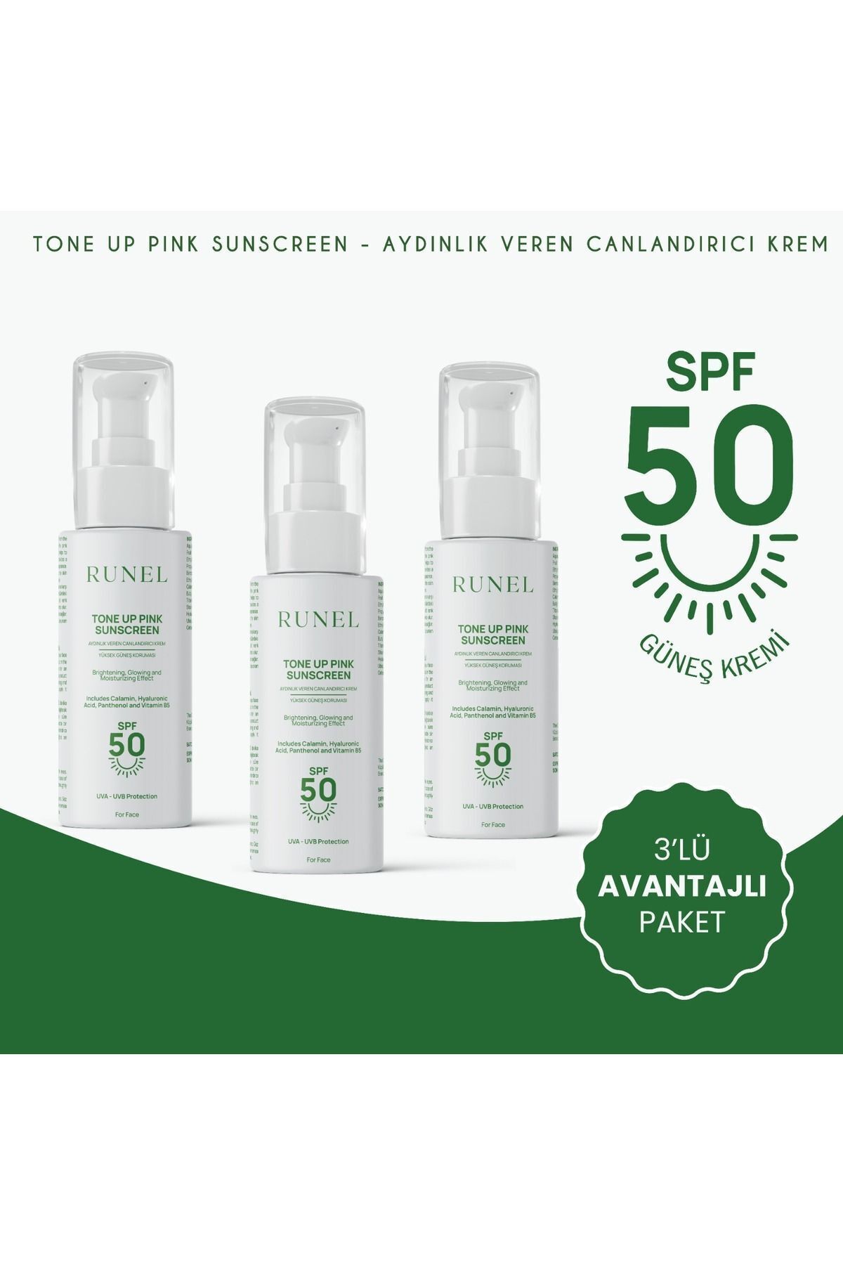 RUNEL 3lü avantaj paket güneş kremi