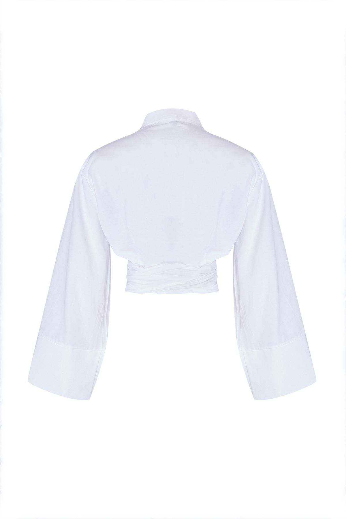 Trendyol Collection-Weißes, gewebtes Hemd mit regulärer Passform und Bindedetail – TWOAW25GO00067 7