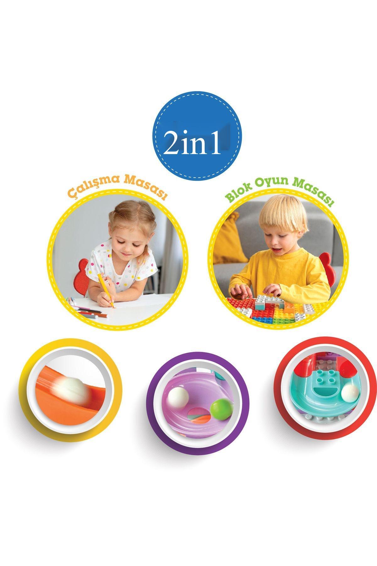 میز چندکاره فعالیت و مطالعه با ساختار بلوکی ۶۲ تکه سازگار با دوپلو