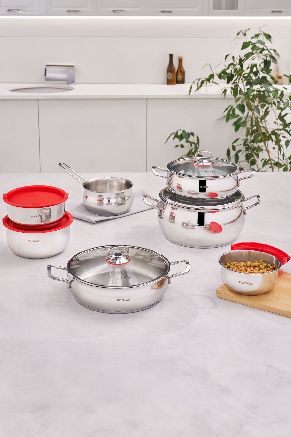 Karaca-Cook Hide V2 13-teiliges Kochgeschirrset aus Stahl mit Induktionsboden 1