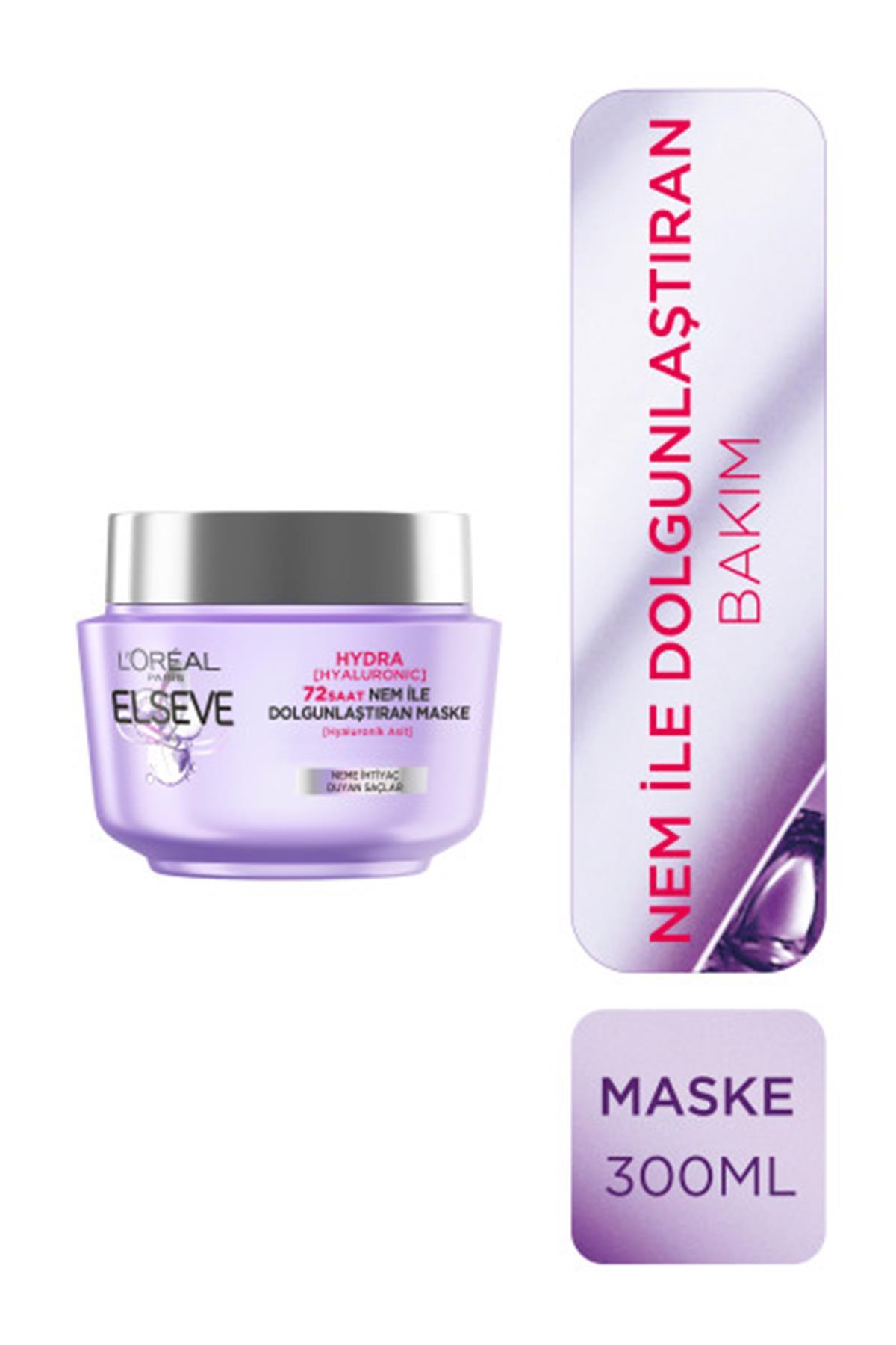 L'Oreal Paris L'oréal Paris Elseve Hydra [hyaluronic] 72 Saat Nem ile Dolgunlaştıran Maske 300ML — LORELS059149