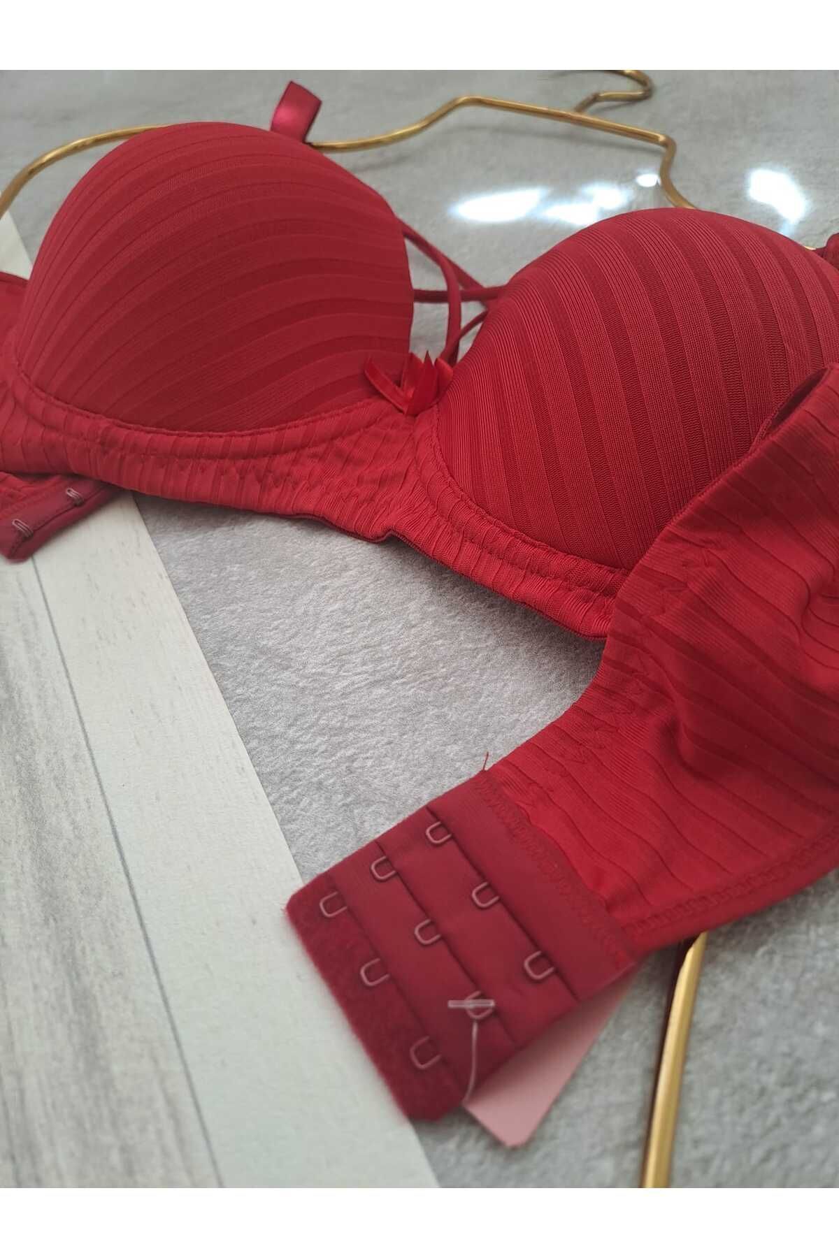 NARIYA  Kadın Büyük Beden C Cup Toparlayıcı Sütyen Günlük Boş Cup Balenli Toplayıcı Sütyen Yarım Atlet - Görsel 2