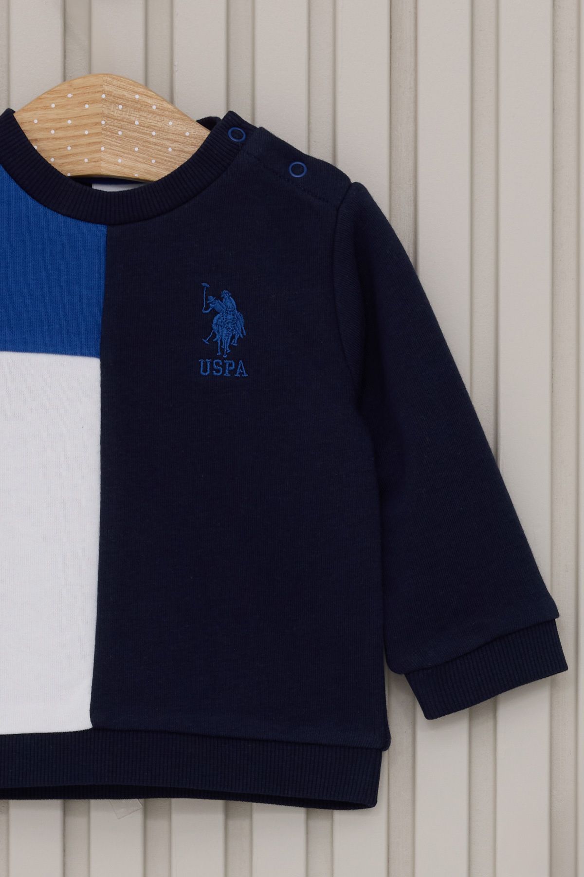 ست نوزاد 2 تکه آبی پسر بچه U.S. Polo Assn.