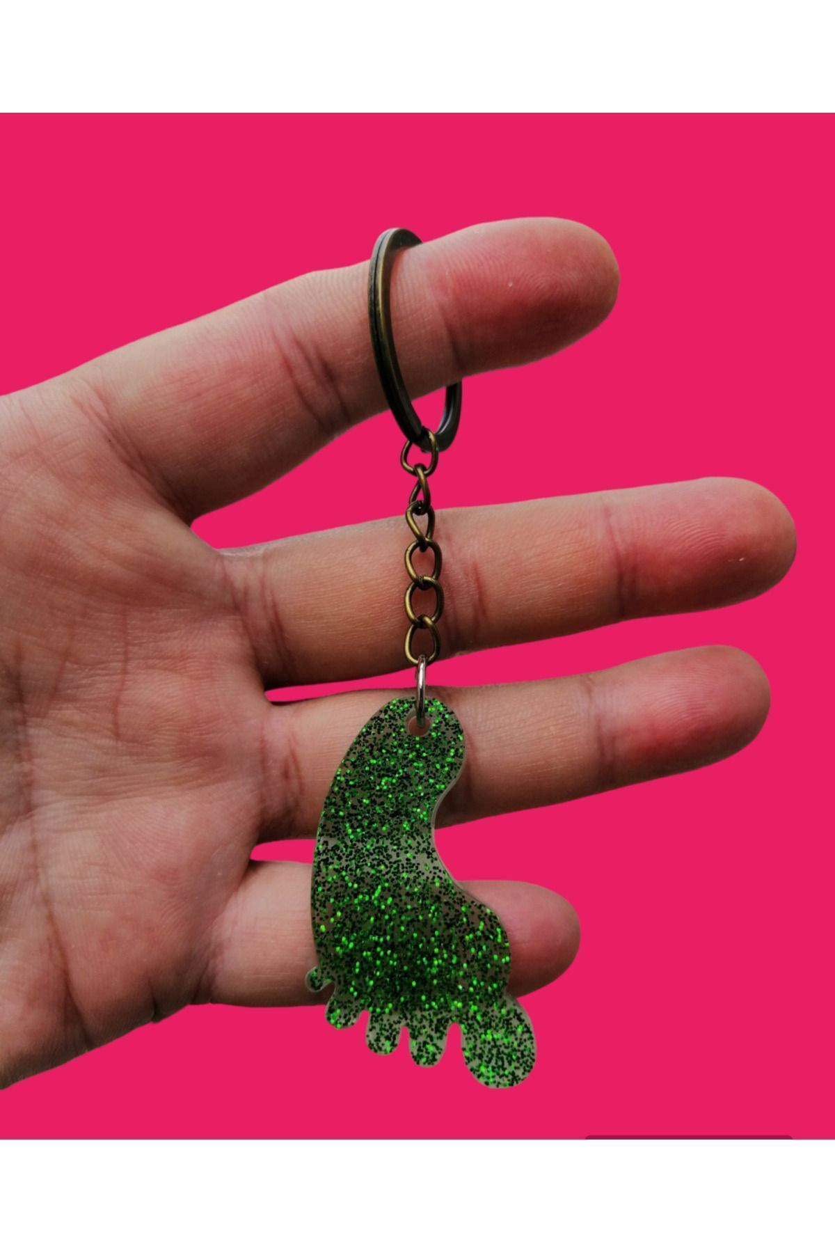 Farah home-Epoxy baby footprint keychain 3