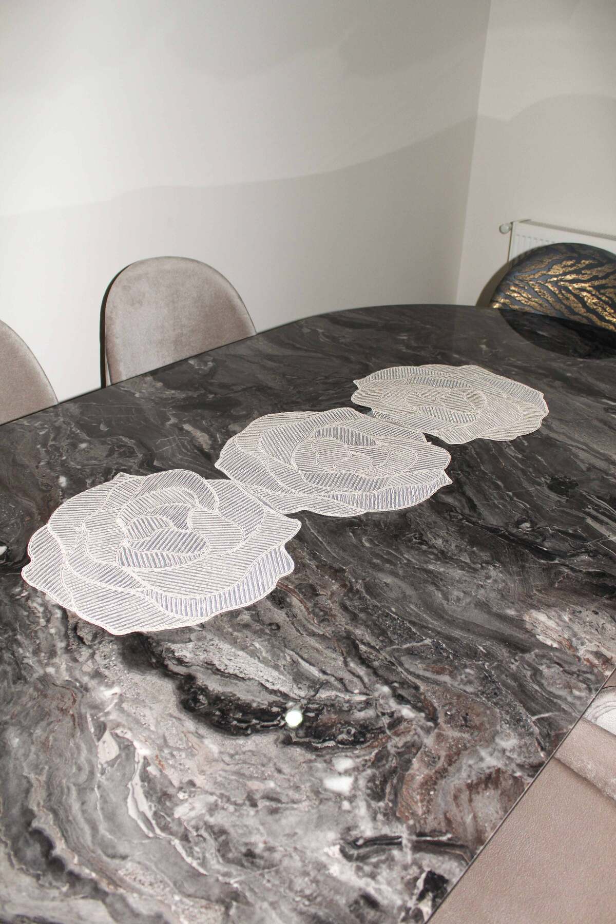 35x100cm Guipure Runner - Guipure Runner - Console Cover - Tablecloth - 1 Meter Guipure - Rose Pattern