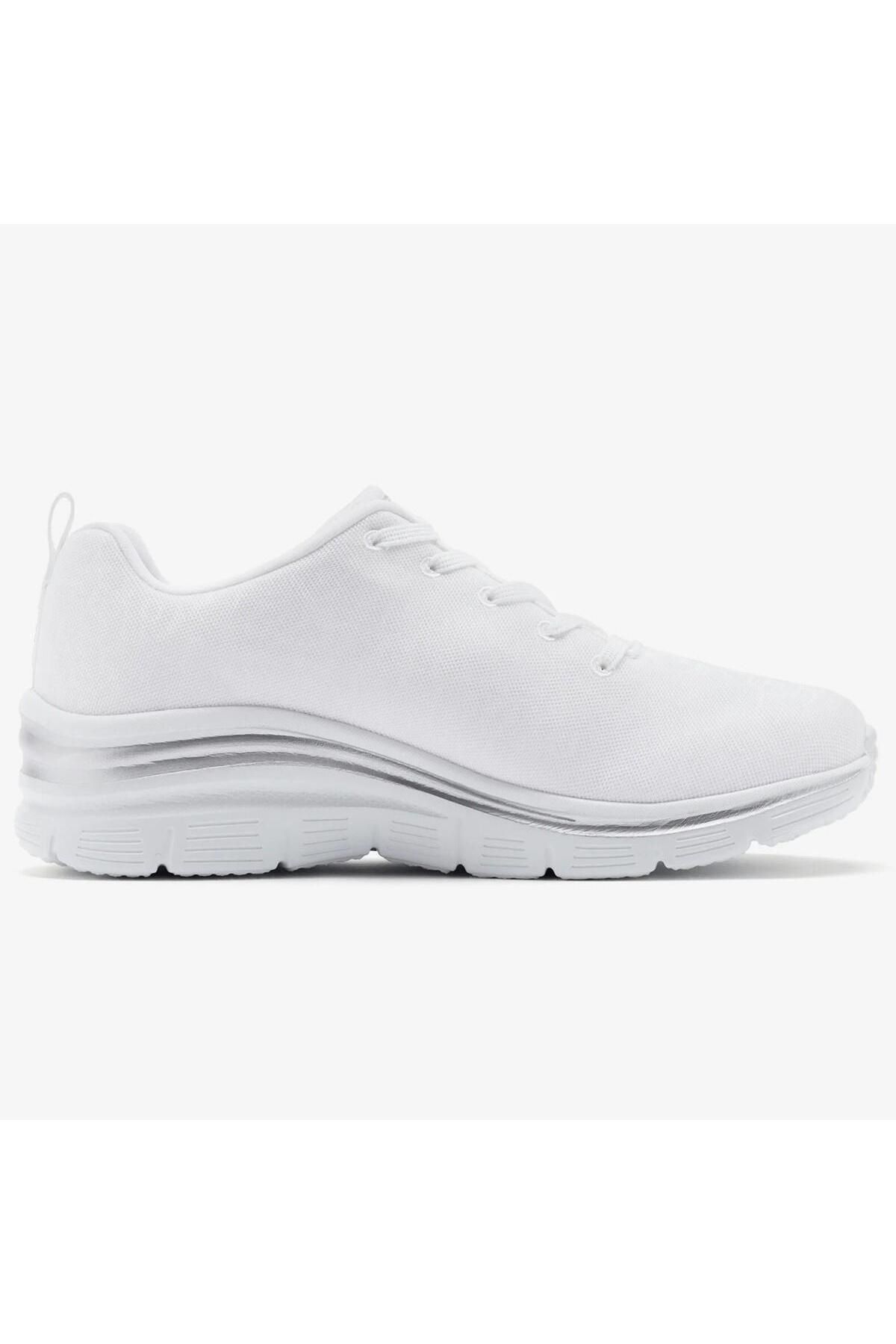 Skechers Air Cooled Memory Foam Fashion Fit Sneaker Gunluk Spor Ayakkab Beyaz Yukseklik 4 4 cm