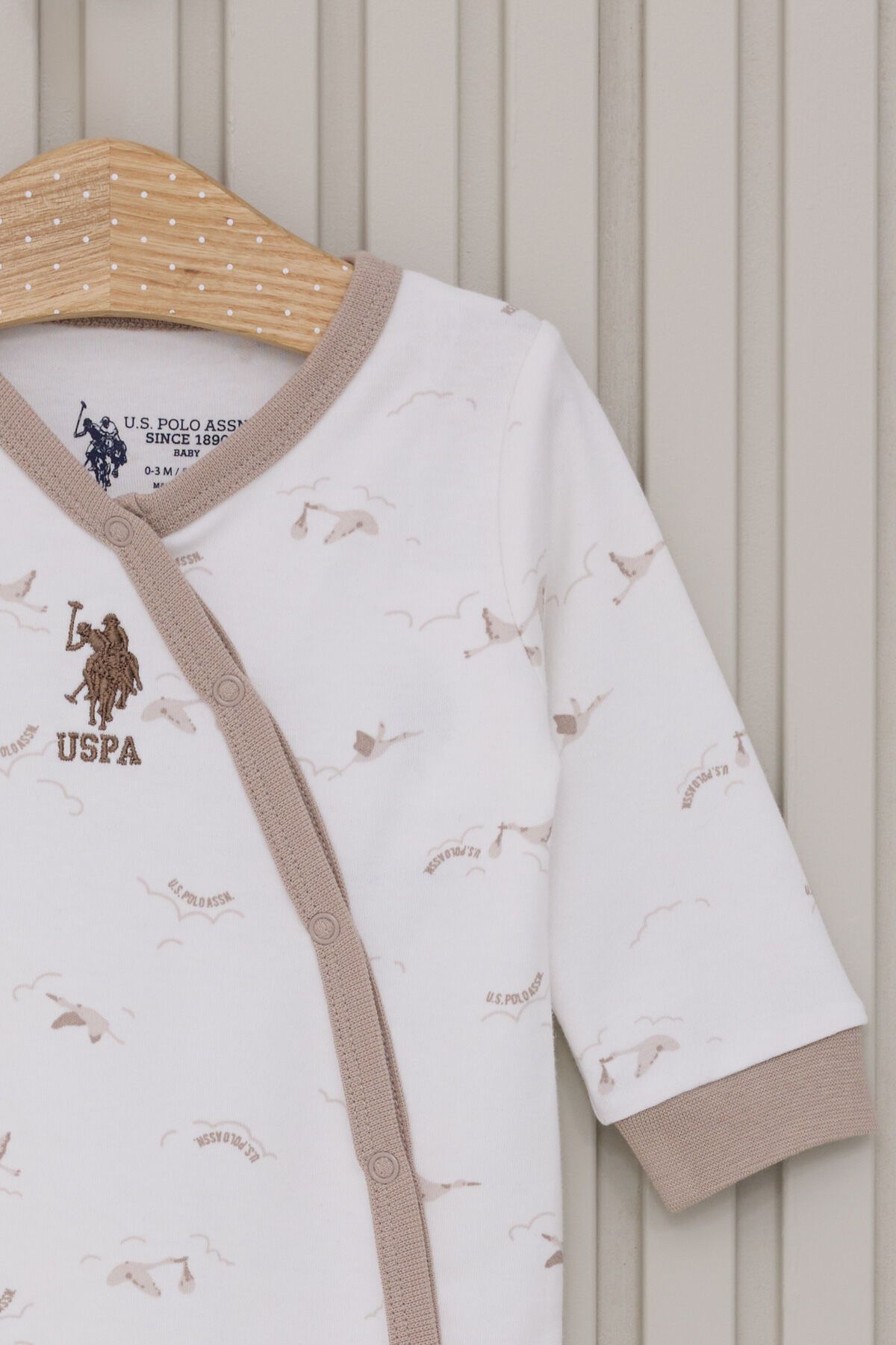 روپوش کرم نوزاد پسر U.S. Polo Assn.