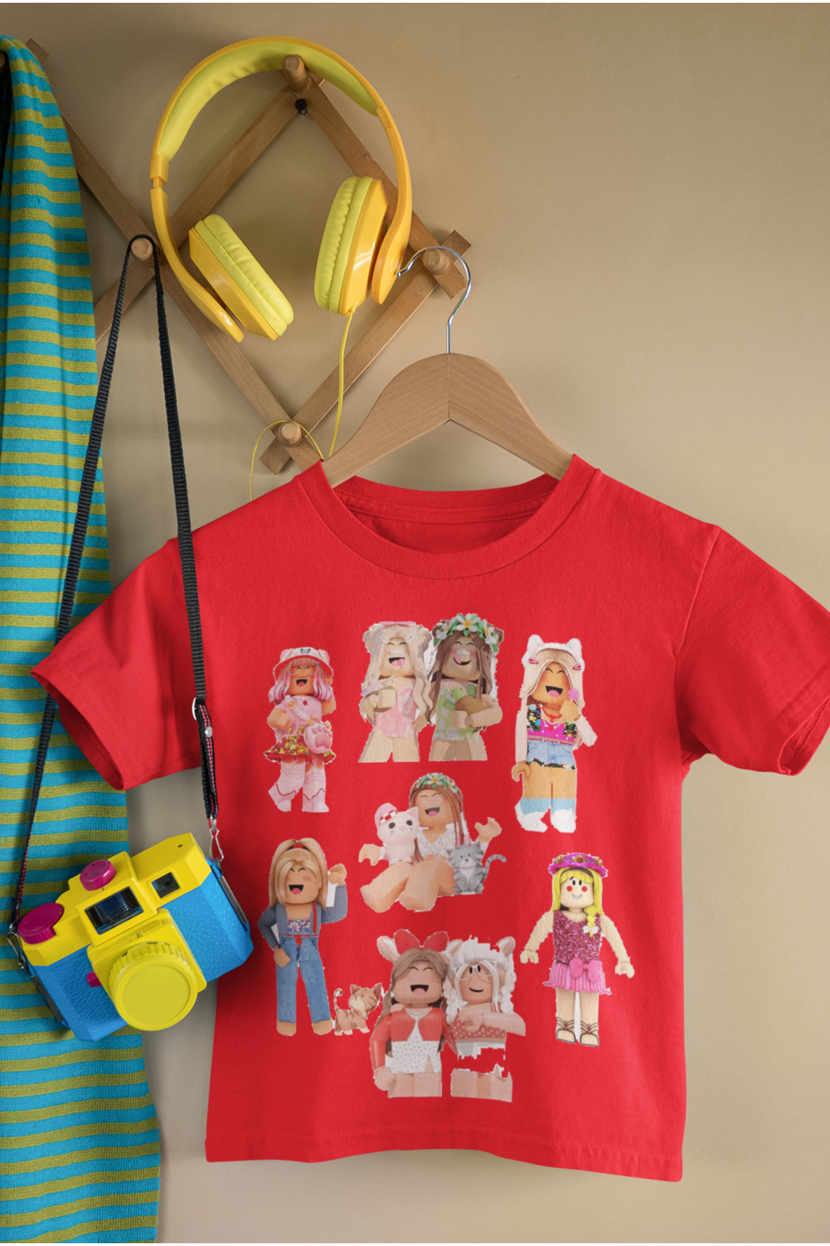 UNISEX ROBLOX GIRLS PRINTED CREW NECK COTTON SHORT SLEEVE KIDS TSHIRT