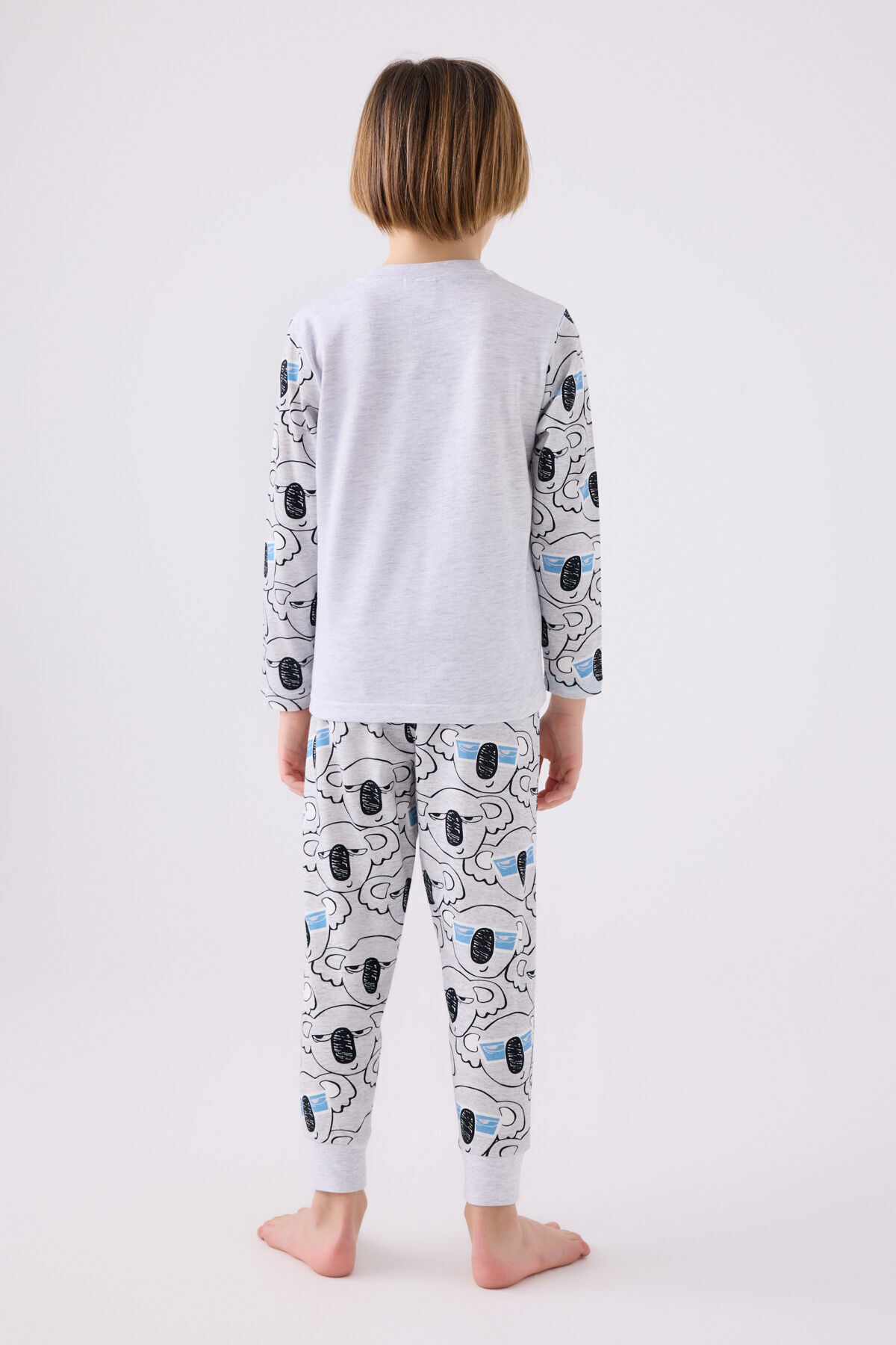 Rolypoly-Boy's Gray Long Sleeve Pajama Set 5