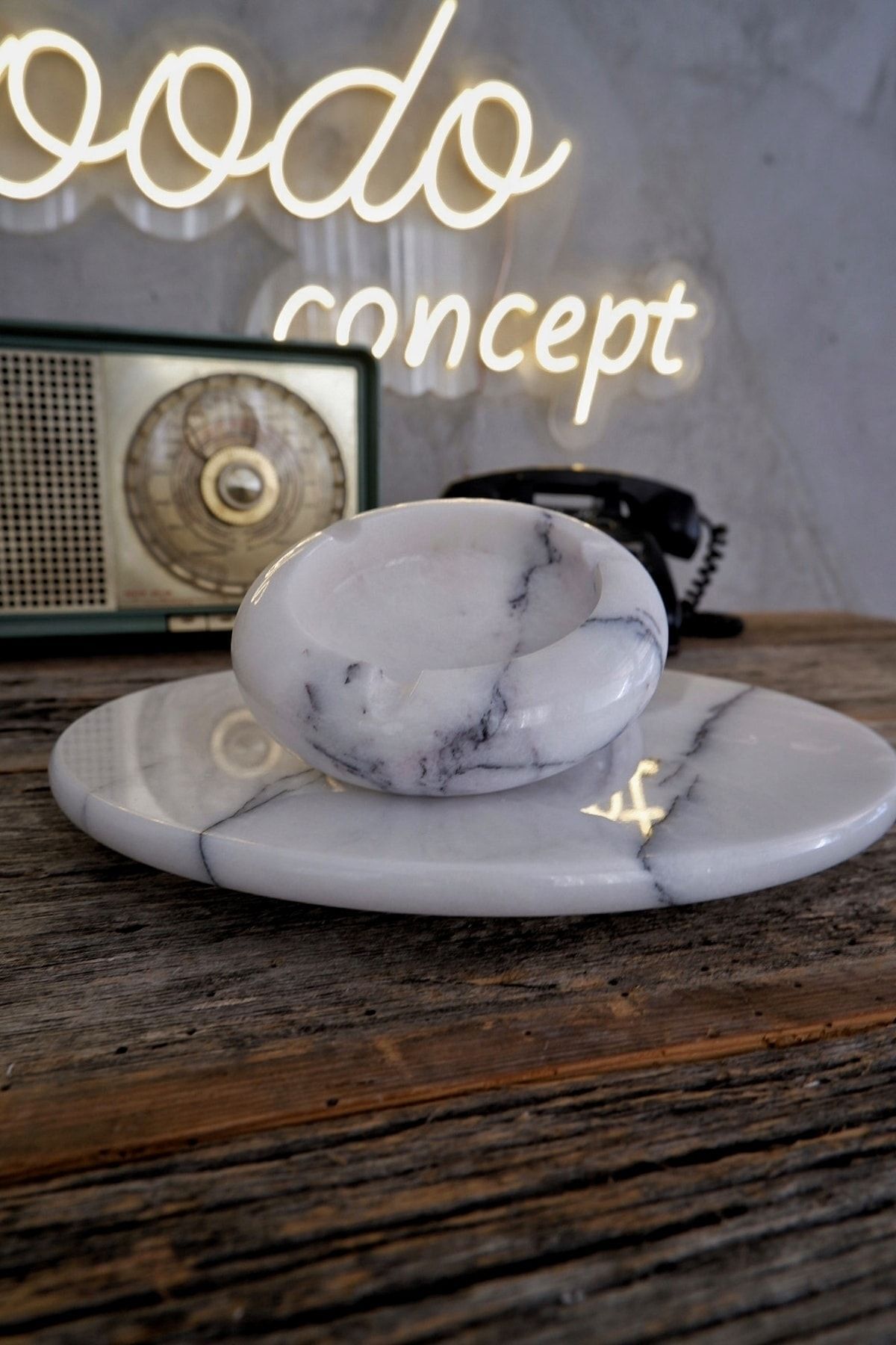 Voodo Concept-Lilac Marble Round Ashtray 5