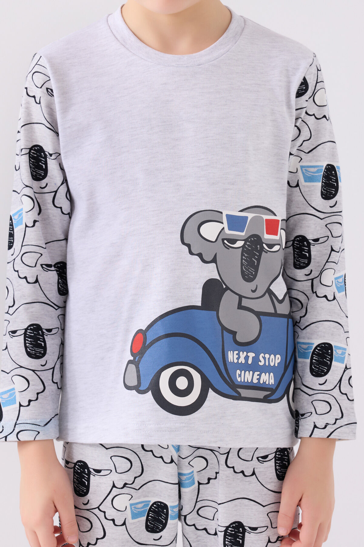 Rolypoly-Boy's Gray Long Sleeve Pajama Set 4