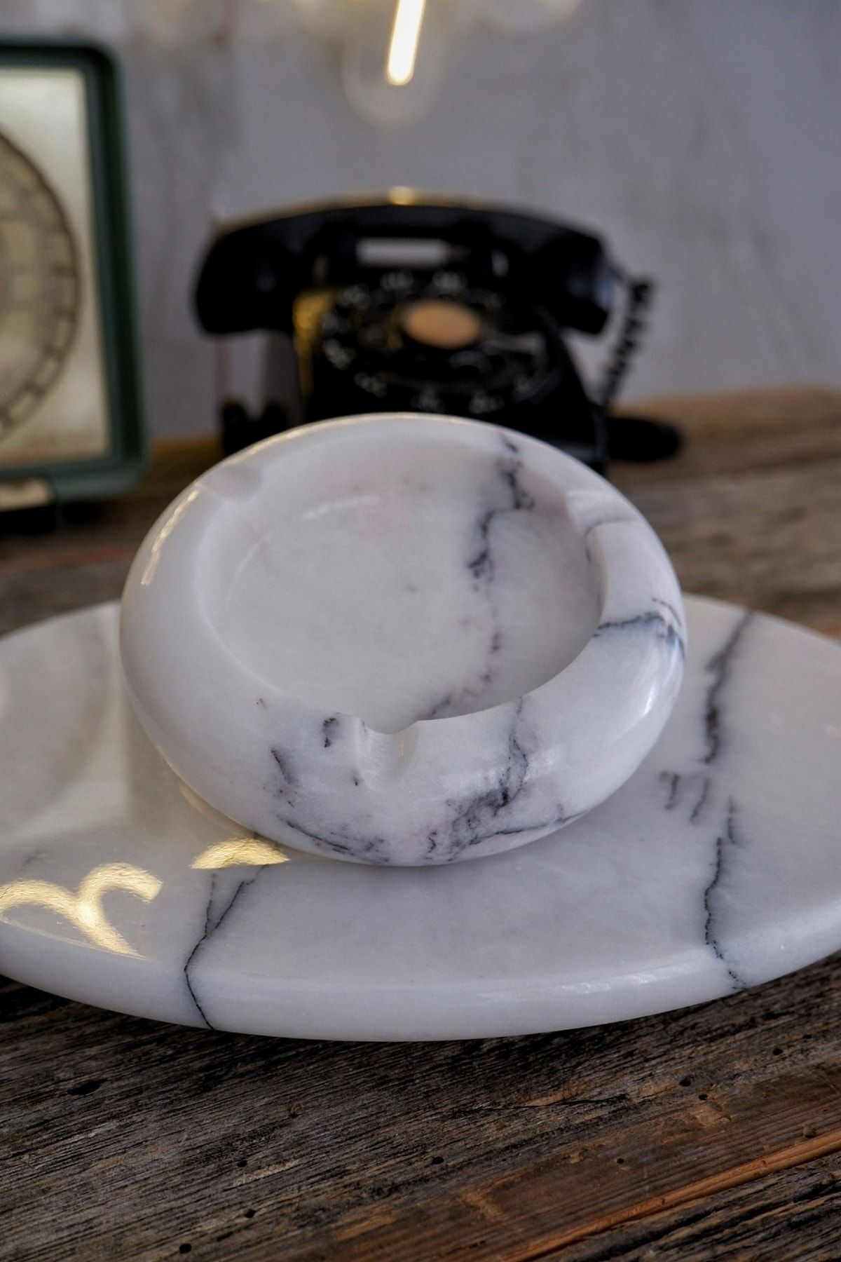 Voodo Concept-Lilac Marble Round Ashtray 7