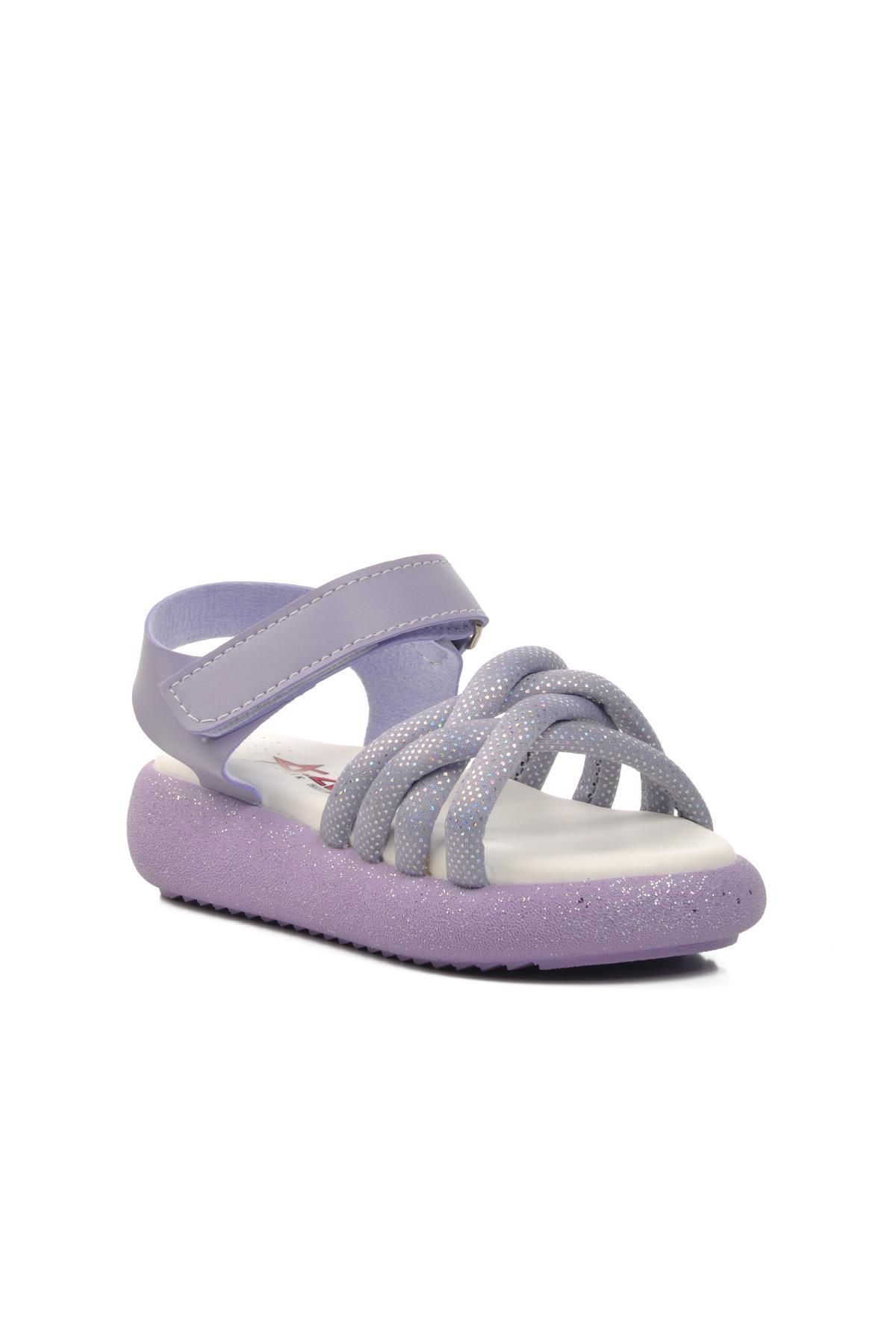 AYAKMOD Sandale Pentru Fete Cu Talpă Ortopedică Liliac - 24-401-p Unisex - 30