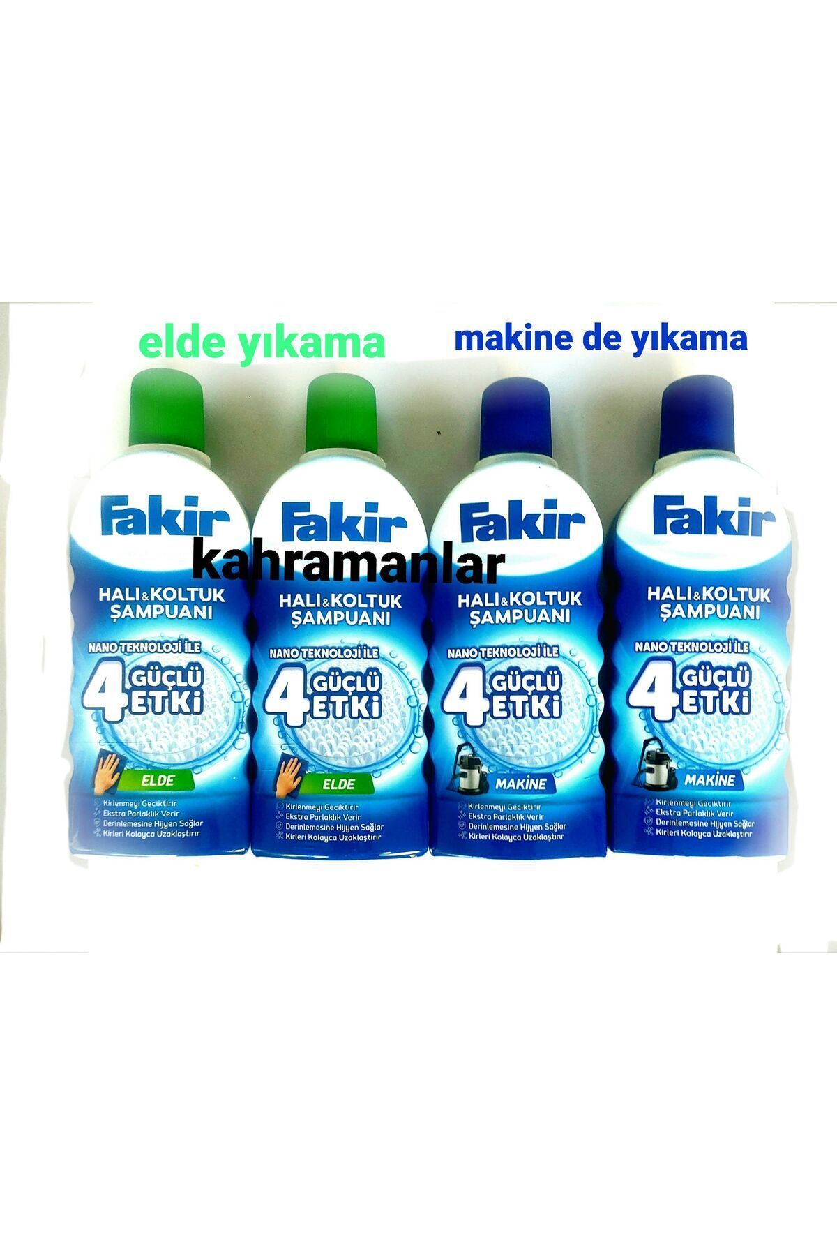 YEŞİLLİ STORE Halı Koltuk Kanepe Yolluk 4 Adet 1000 ml Yıpratmadan Temiz Yıkamak Için Mis Pırıl Pırıl