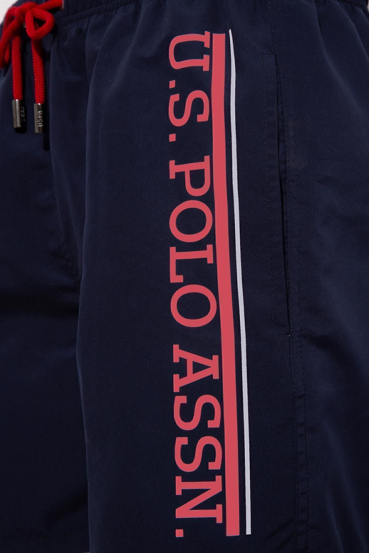 U.S. Polo Assn.-Ανδρικό μπλε μπλέ μεσαίο μήκους μαγιό - 22000 5