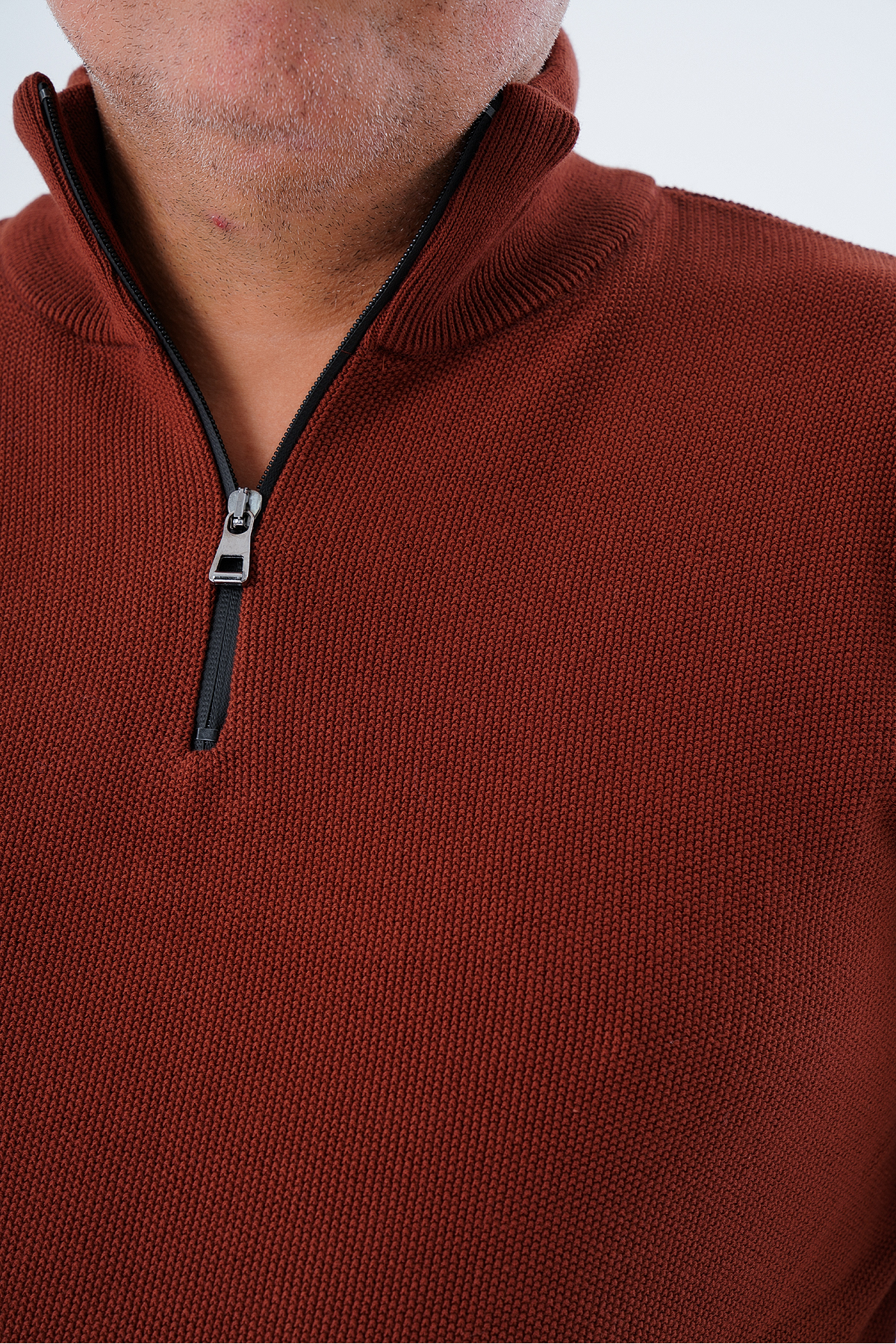 بافت و پلیور مردانه نارنجی Trist Star | TRIST-2113 اورجینال - تصویر 5