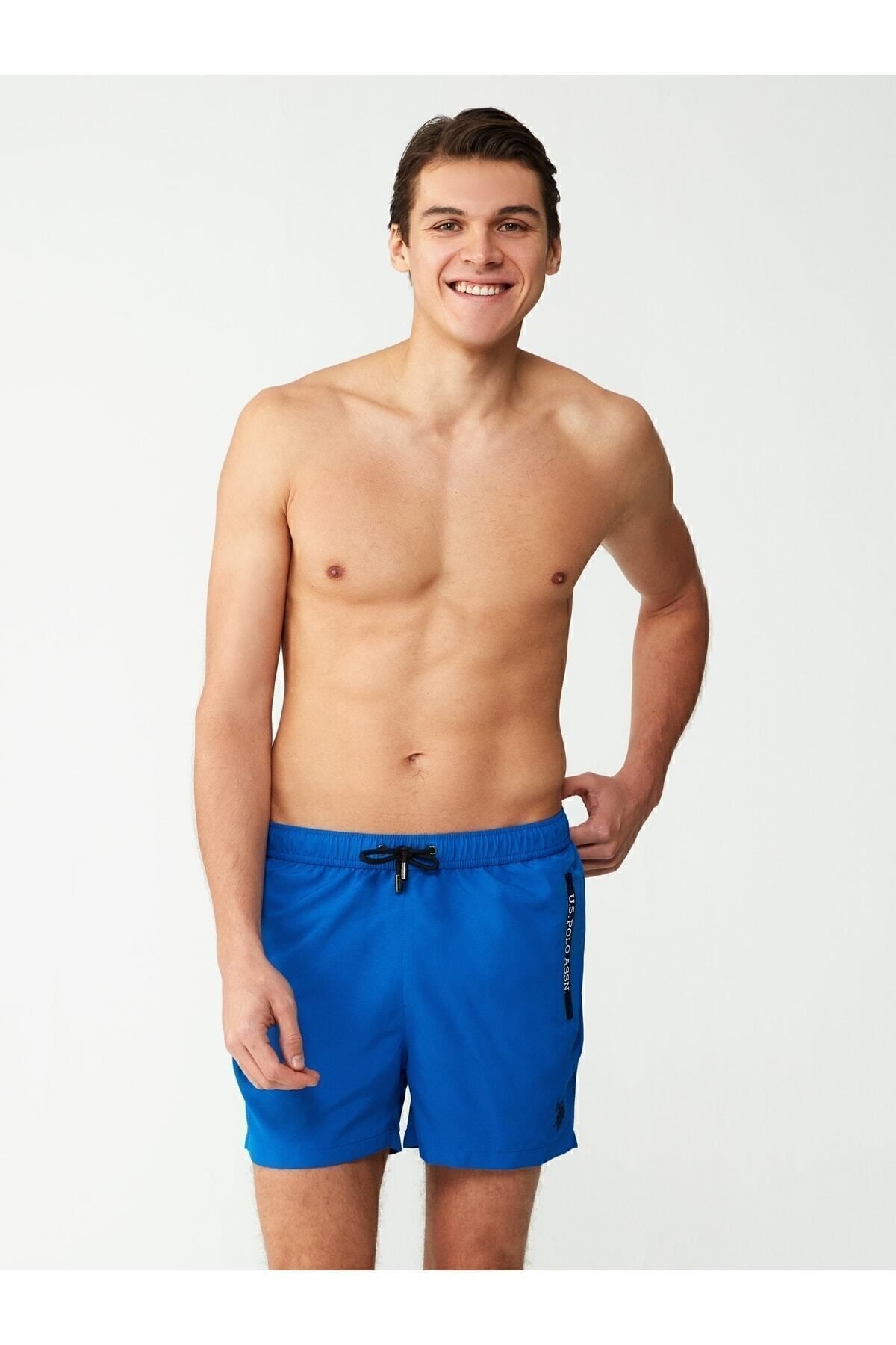 یو اس پولو شورت شنا مردانه سایز متوسط ​​ساکس - 23007