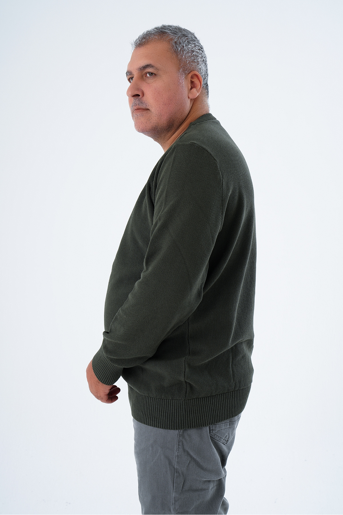 بافت و پلیور مردانه خاکی Trist Star | TRIST-2112 اورجینال - تصویر 4