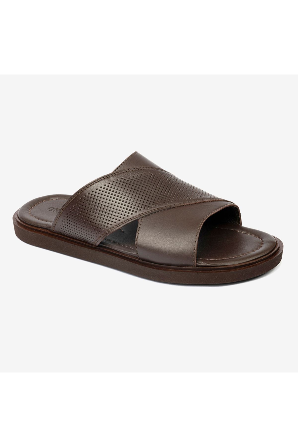 دمپایی چرم اصل قهوه ای مردانه 4y1ft64517 Greyder