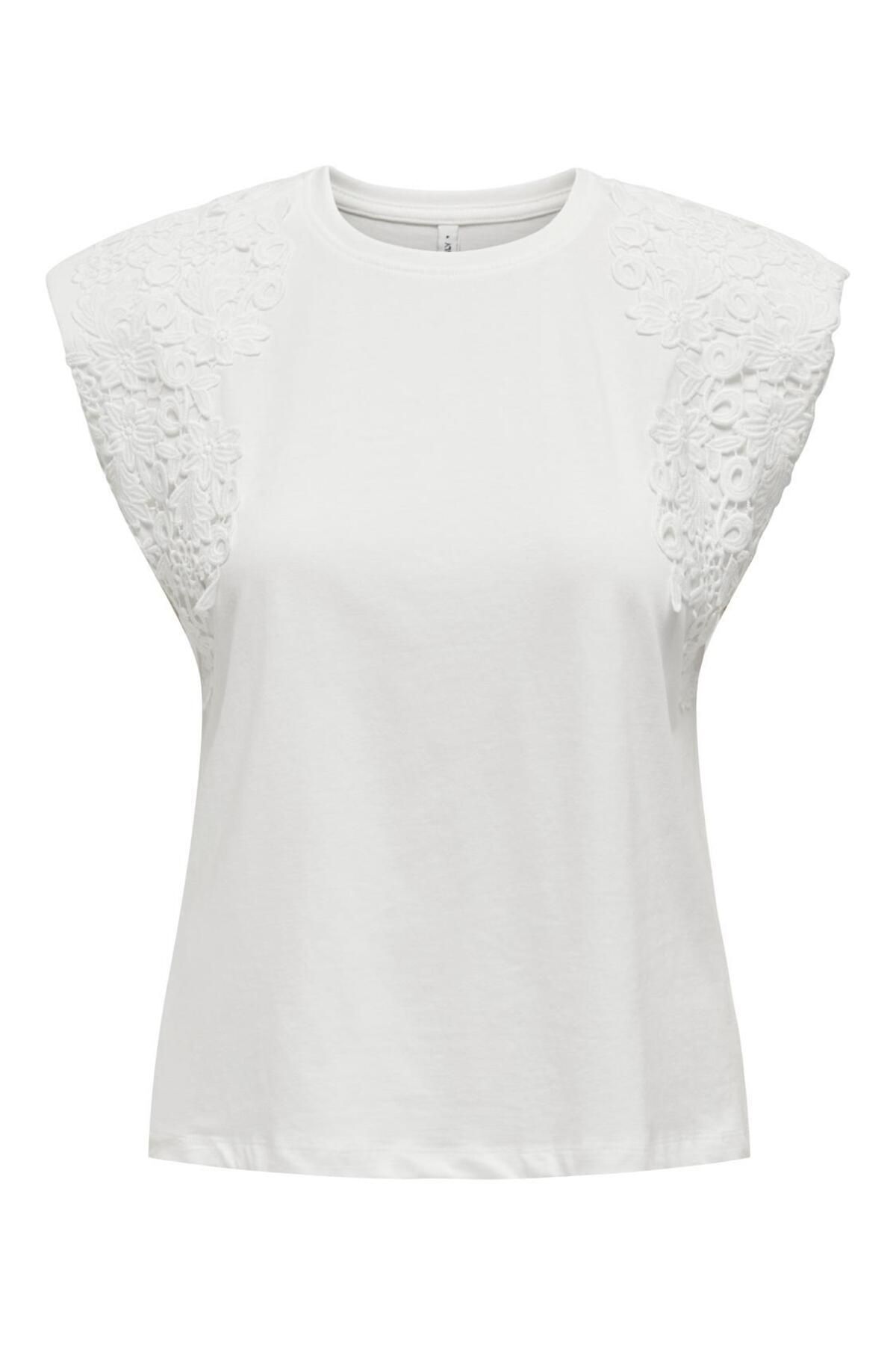 ONLY-تي شيرت ONLHENRIETTA LIFE - S/L Top Box JRS 100% قطن 6