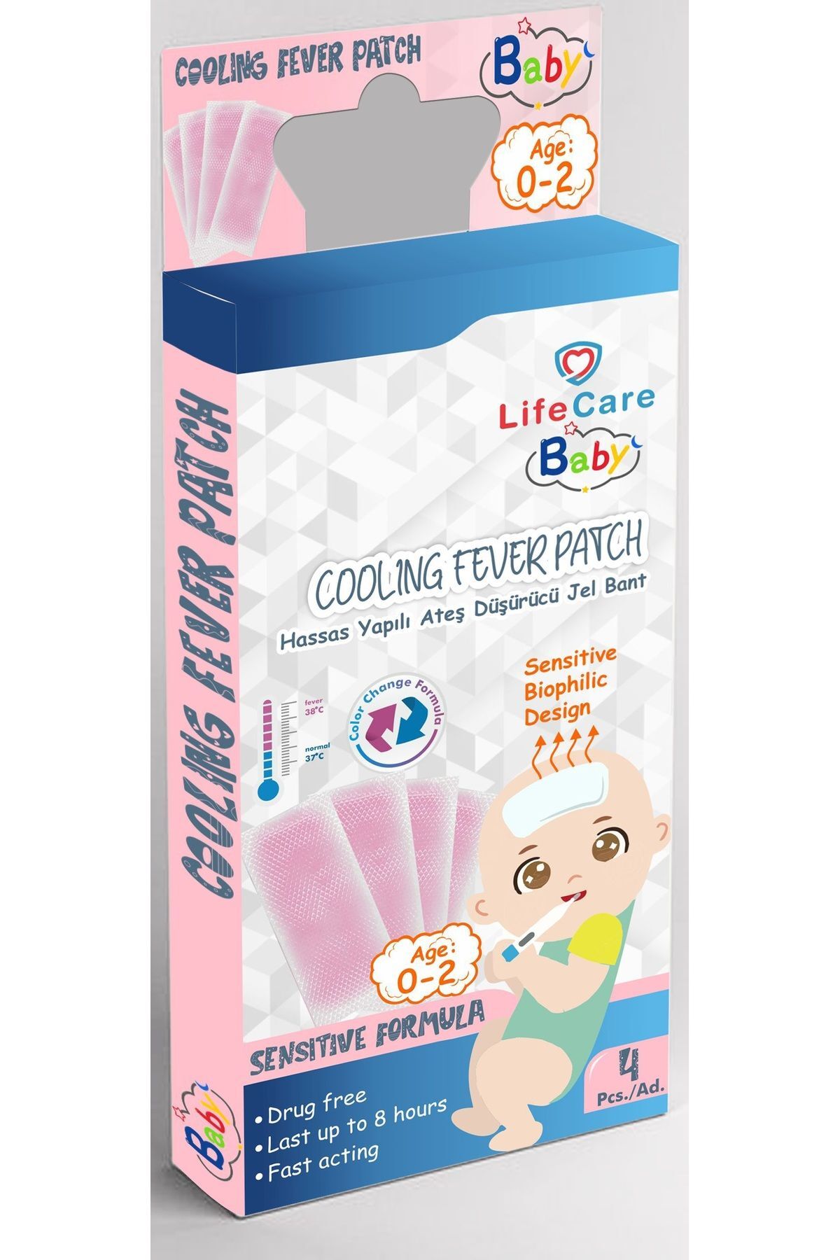 Life Care Bebekler Için Hassas Ateş Düşürücü Bant 4 Adet