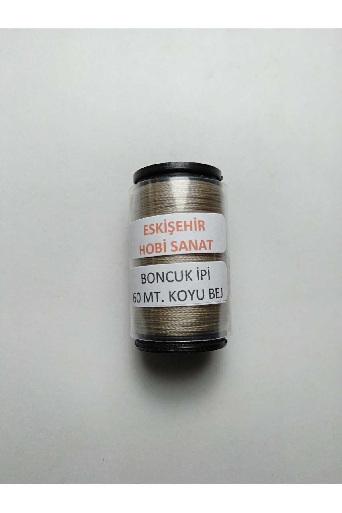 60 Metre Koyu Bej Renk Kum Boncuk Ipi Boncuk İşleme İpi Miyuki Ipi