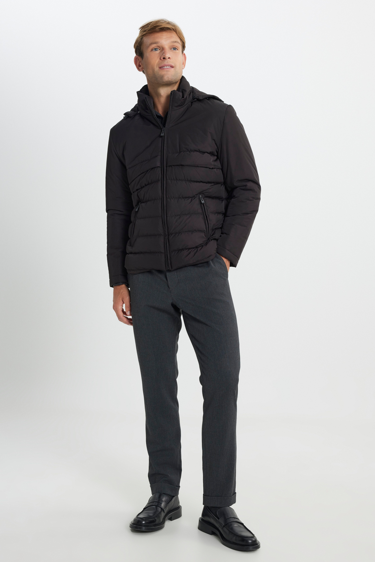 کاپشن مردانه مشکی آلتین ییلدیز | ETE082510047 اورجینال - تصویر 2