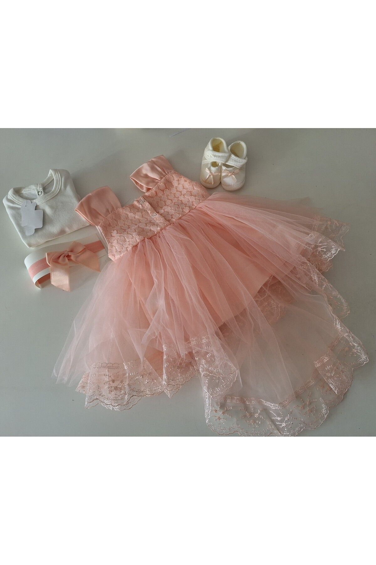 biyan collection Kız Bebek Mevlüt Takımı Gelinlik Abiye Elbise Bebek Doğum Baby Shower Hediyesi fotoğrafı 2 (önizleme)