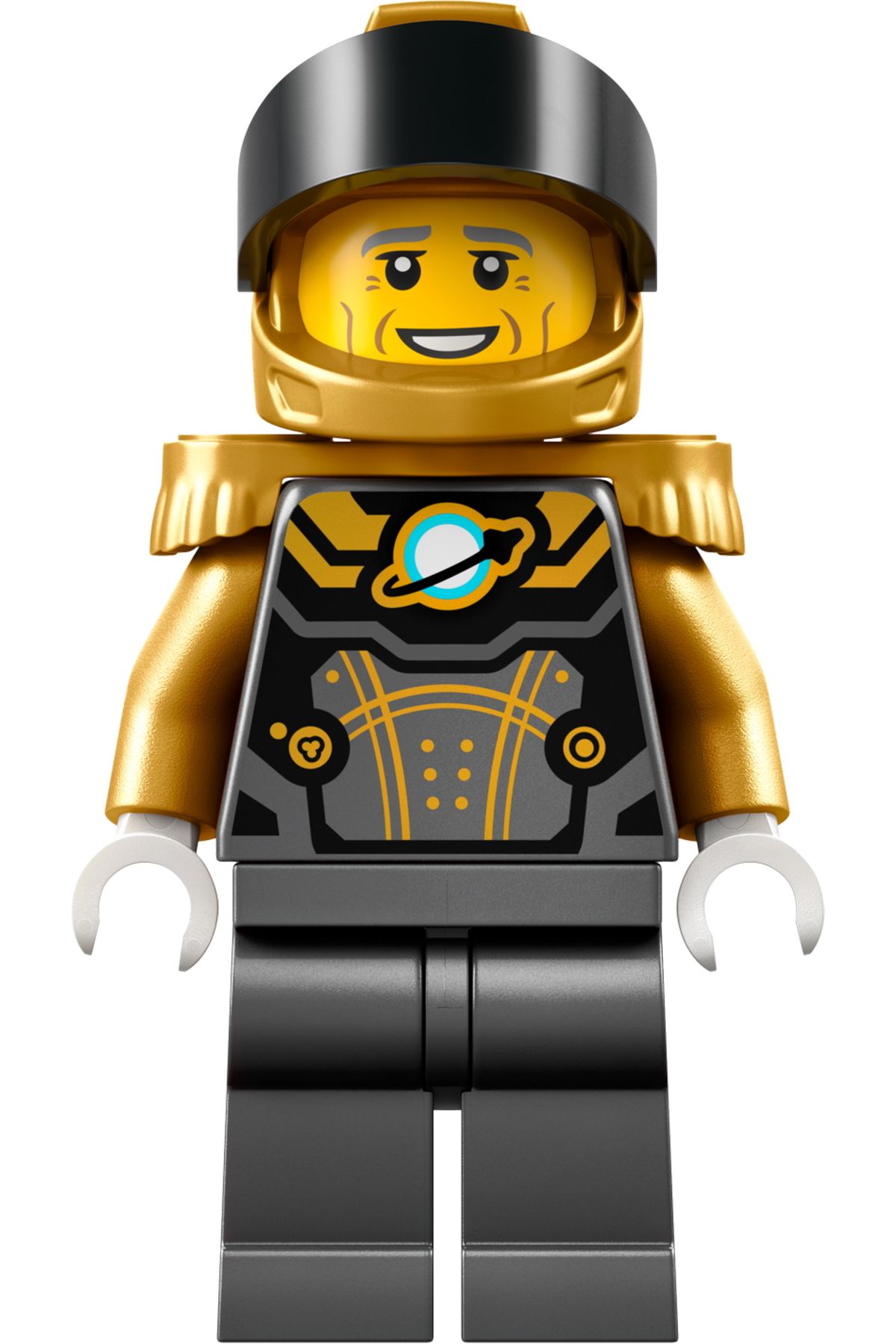 LEGO-إكسسوار ملابس فضائية للرجال من رائد الفضاء - Moc City Town Minifigure Mars Moon Gold 1