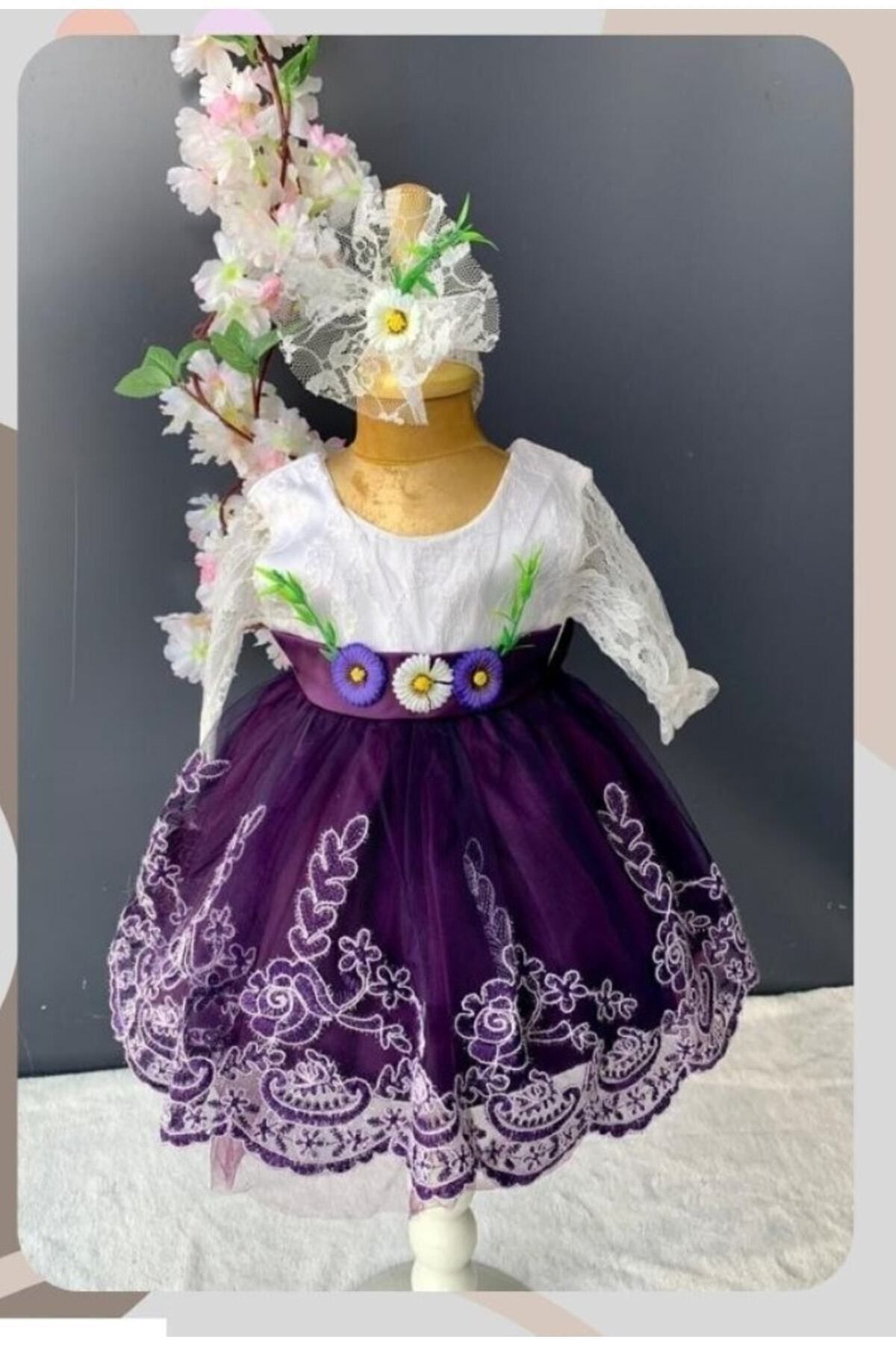 biyan collection Kız Bebek Mevlüt Takımı Gelinlik Abiye Elbise Bebek Doğum Baby Shower Hediyesi fotoğrafı 3 (önizleme)