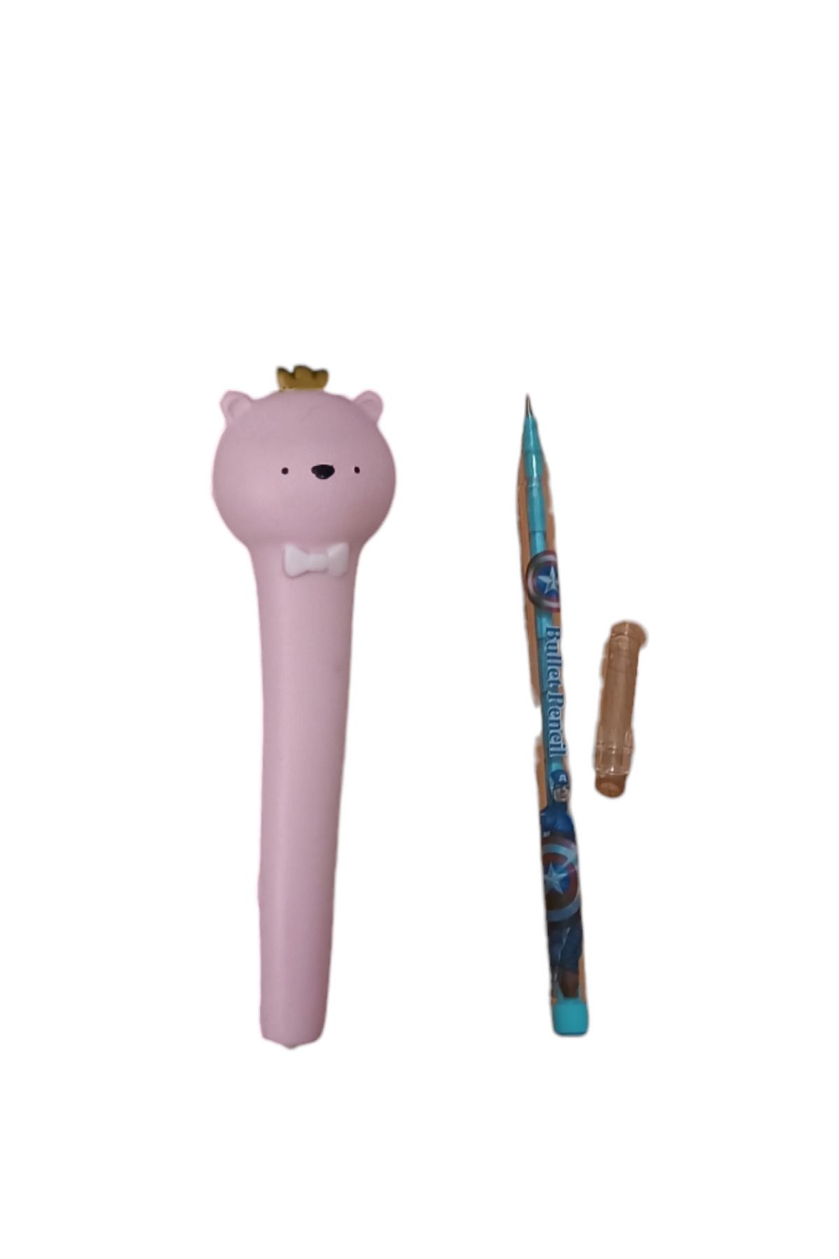 MİNGODAN-Teddy Bear Squishy Pencil Set - Cute and Colorful, Ornamental and Laying Eggs 1