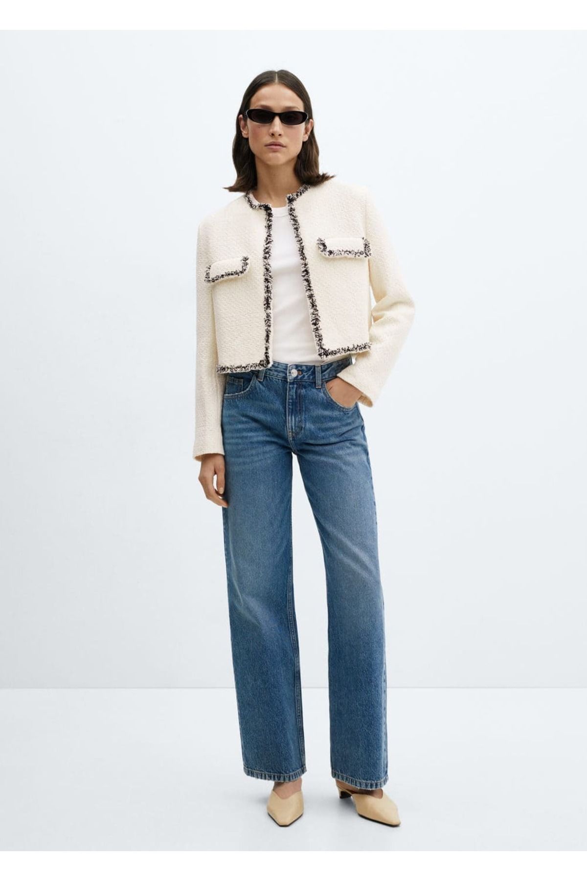 MANGO Woman-Tweed Jacket - Kontrastní detaily 2