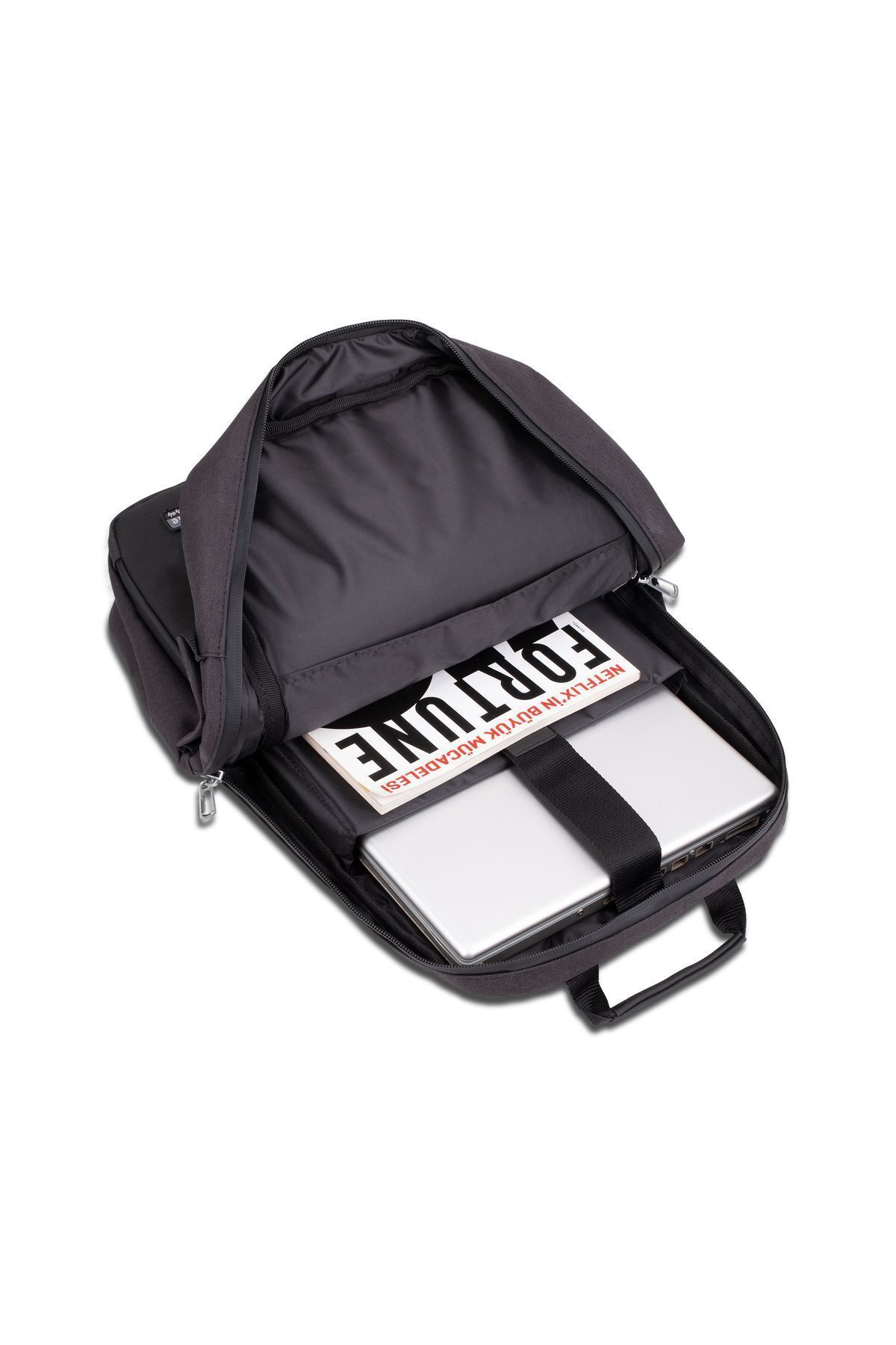 Classone-Bp-Tx304 Combo Series 15.6'' Waterproof Fabric and Zipper Notebook, Laptop Backpack - Anthracite 6