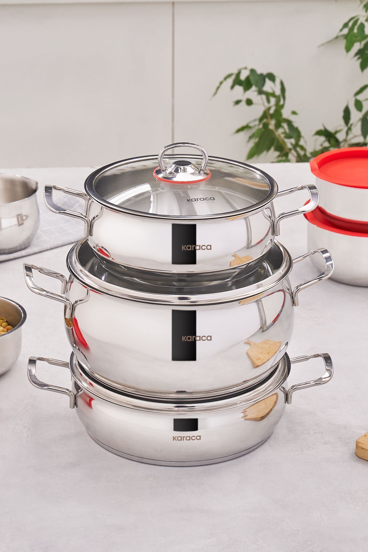 Karaca-Cook Hide V2 13-teiliges Kochgeschirrset aus Stahl mit Induktionsboden 2