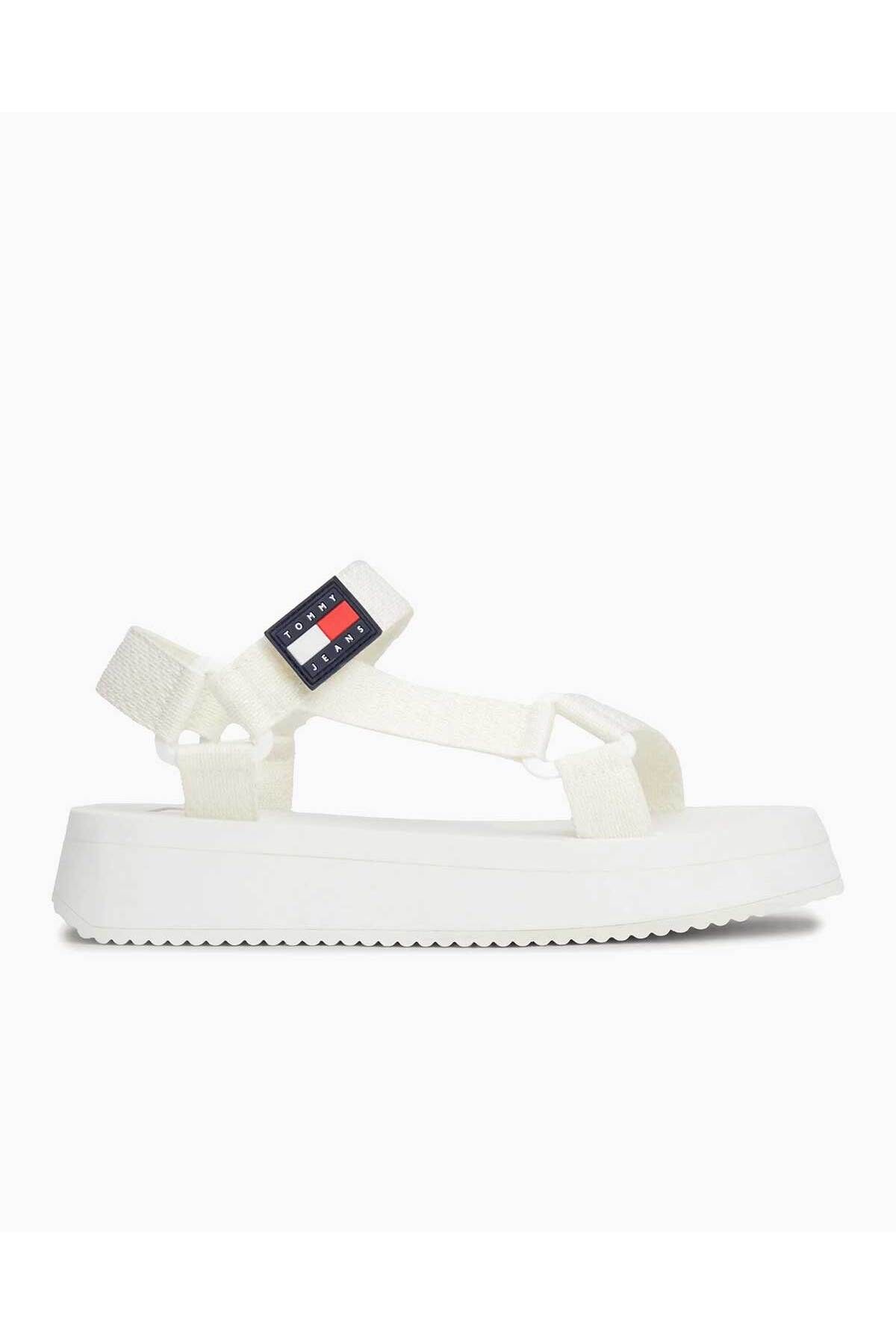 صندل سفید زنانه های en0en02466ybl اورجینال Tommy Hilfiger